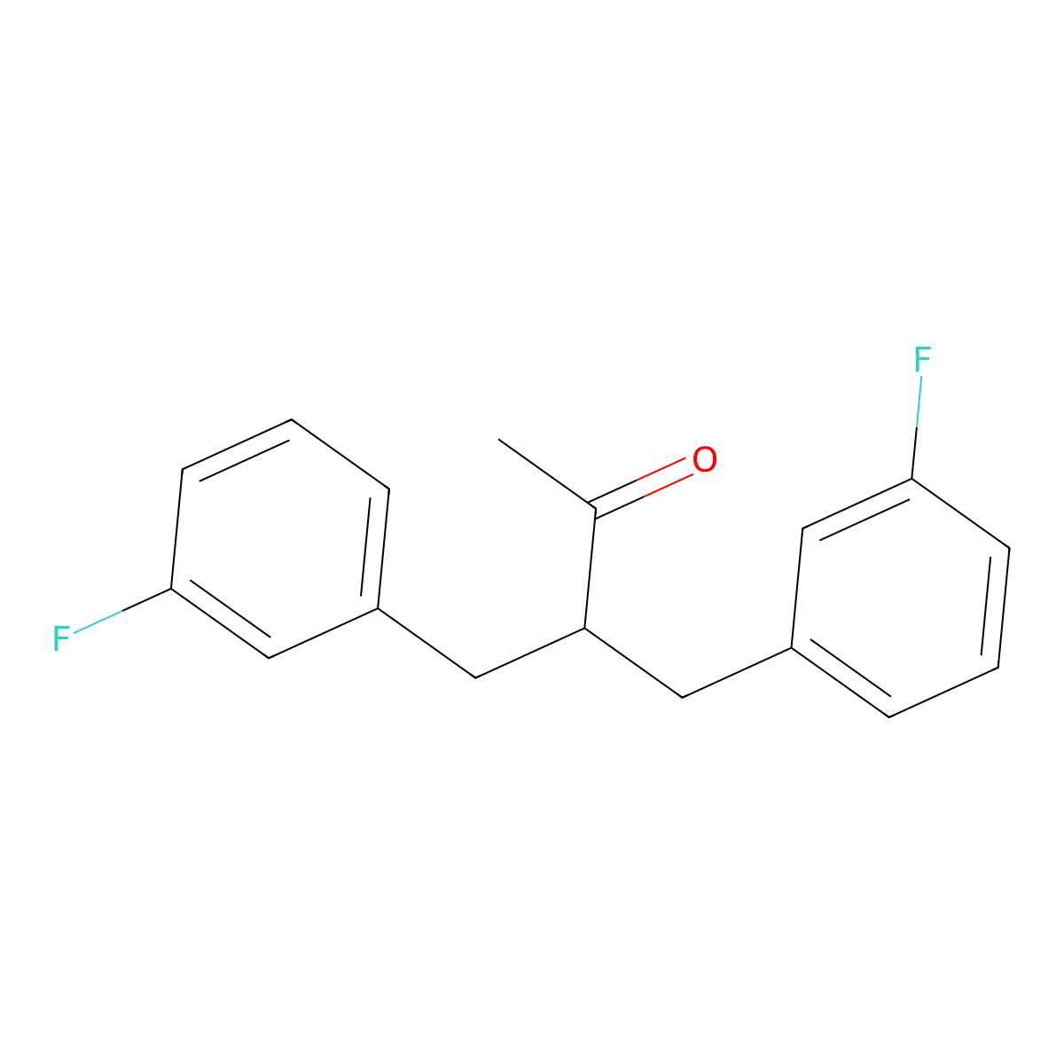 4-(3-Fluorophenyl)-3-[(3-fluorophenyl)methyl]butan-2-one molecular structure, CAS 73931-67-6