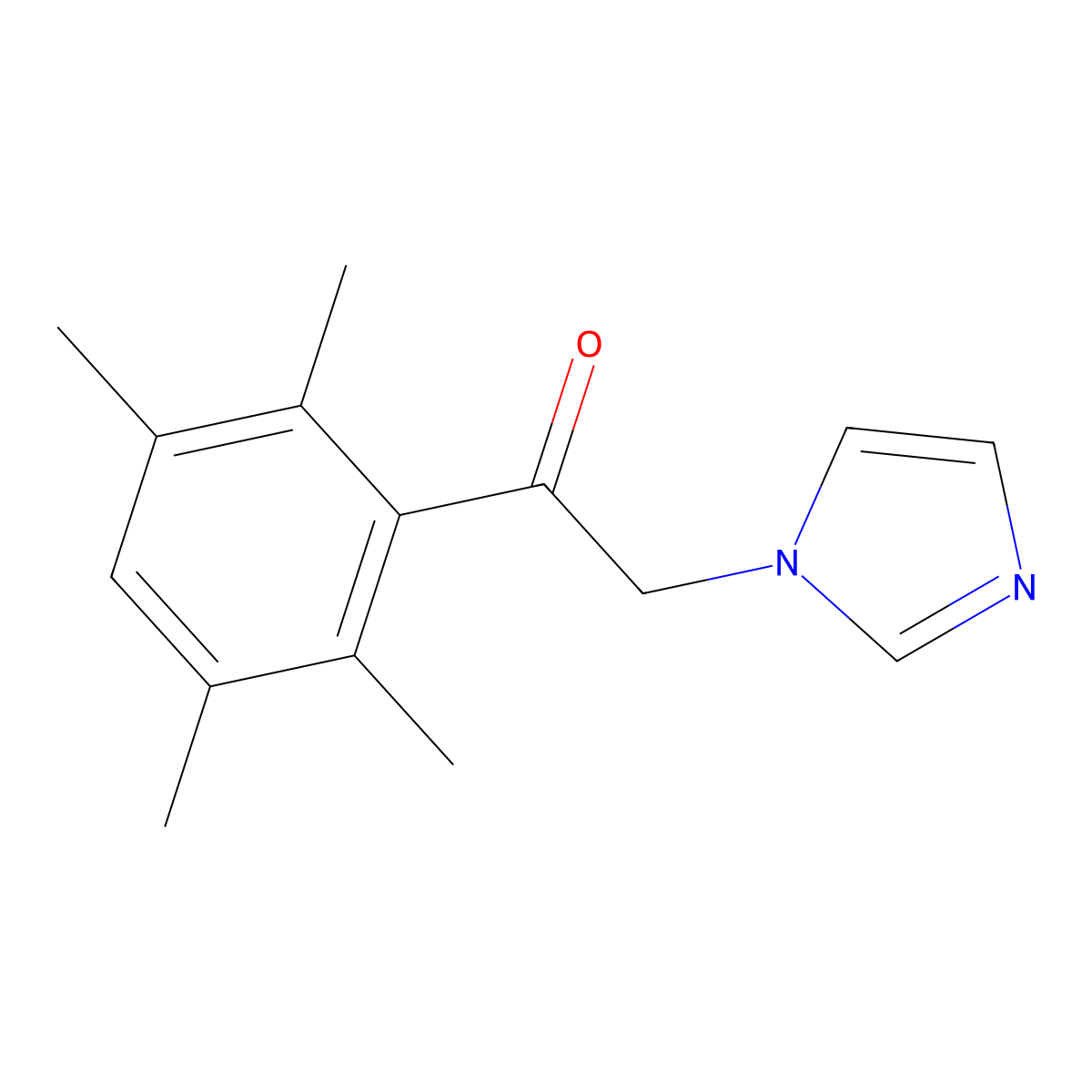 Acetophenone, 2-(1-imidazolyl)-2',3',5',6'-tetramethyl- molecular structure, CAS 73931-90-5
