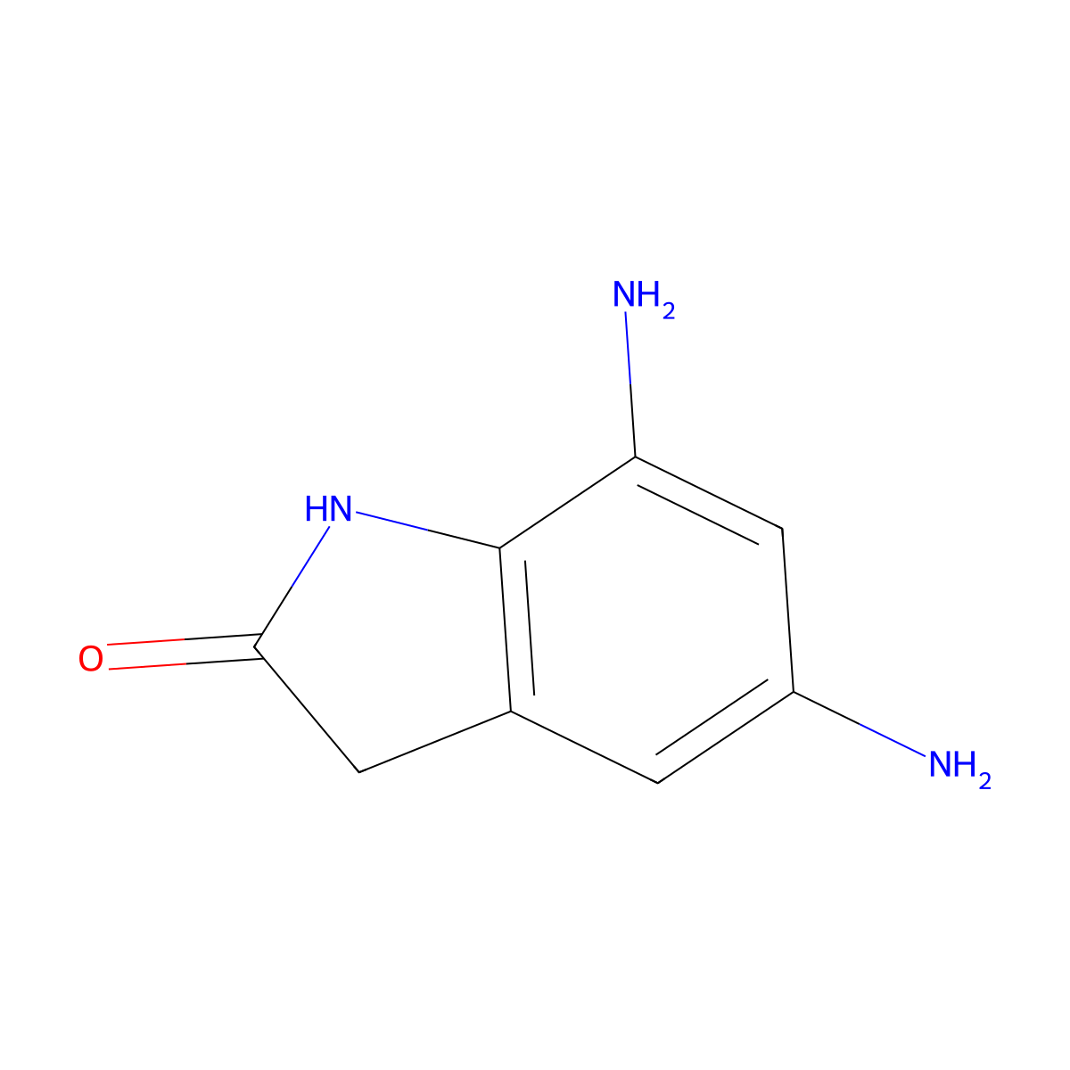 5,7-Diamino-1,3-dihydroindol-2-one molecular structure, CAS 739317-34-1