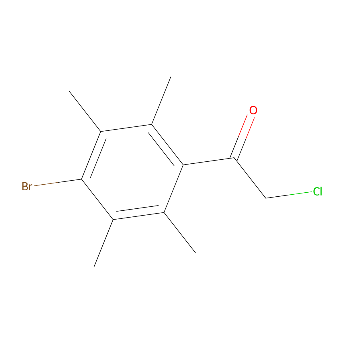 1-(4-Bromo-2,3,5,6-tetramethylphenyl)-2-chloroethan-1-one molecular structure, CAS 73932-67-9