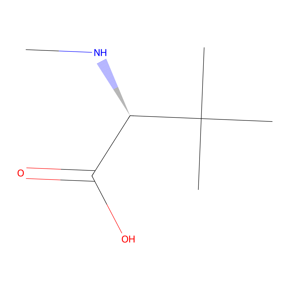 (r)-3,3-Dimethyl-2-(methylamino)butanoic acid molecular structure, CAS 739336-87-9