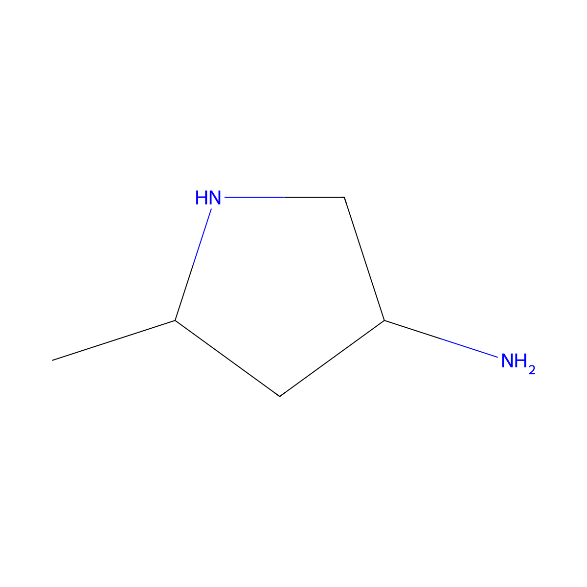 5-Methylpyrrolidin-3-amine molecular structure, CAS 739340-25-1