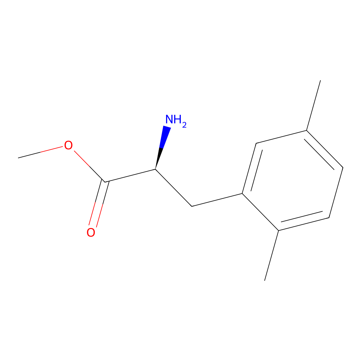 Methyl (S)-2-amino-3-(2,5-dimethylphenyl)propanoate molecular structure, CAS 739347-71-8