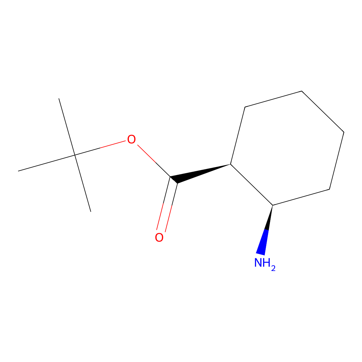 Tert-butyl (1S,2R)-2-aminocyclohexane-1-carboxylate molecular structure, CAS 739351-45-2