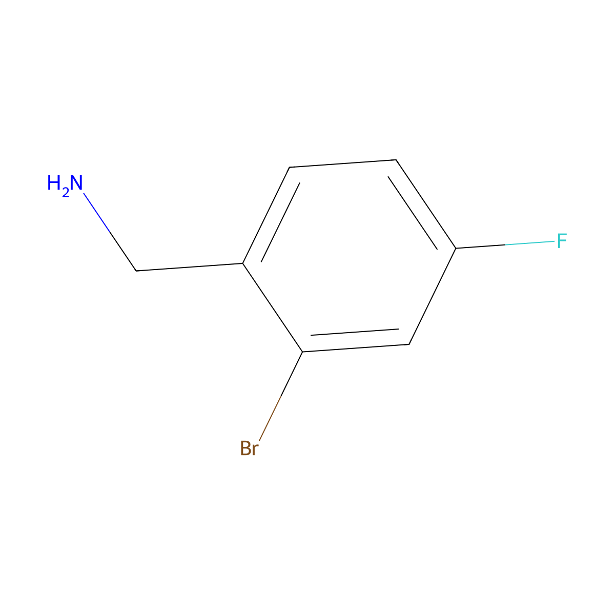 (2-Bromo-4-fluorophenyl)methanamine molecular structure, CAS 739354-98-4