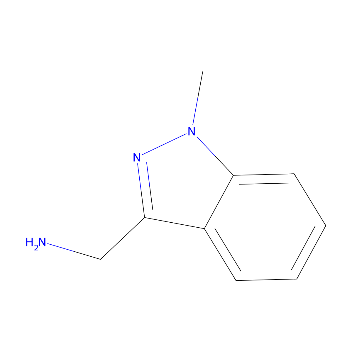 (1-methyl-1H-indazol-3-yl)methanamine molecular structure, CAS 739359-10-5