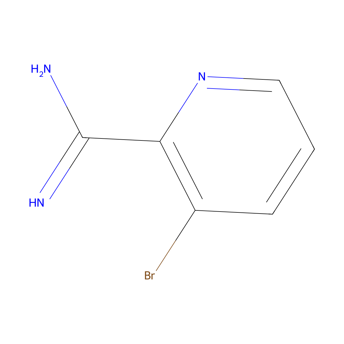 3-Bromopicolinimidamide molecular structure, CAS 739360-43-1