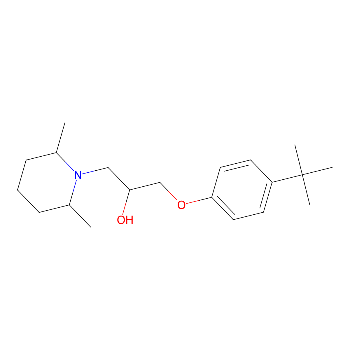1-(4-Tert-butylphenoxy)-3-(2,6-dimethylpiperidin-1-yl)propan-2-ol molecular structure, CAS 739360-65-7