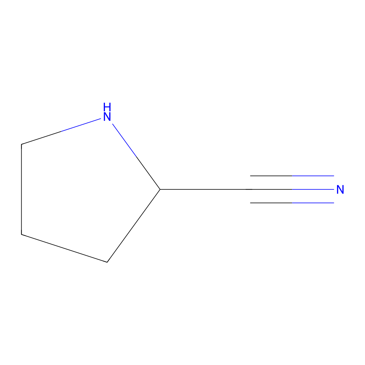 (R)-pyrrolidine-2-carbonitrile molecular structure, CAS 739363-75-8