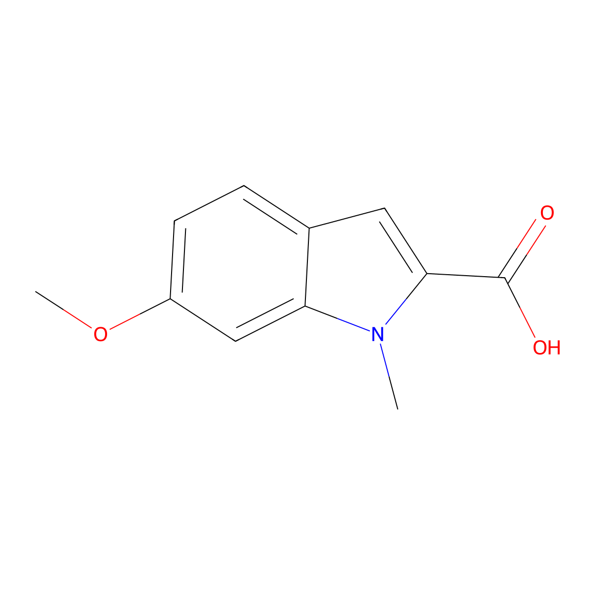 6-Methoxy-1-methyl-1H-indole-2-carboxylic acid molecular structure, CAS 739365-07-2