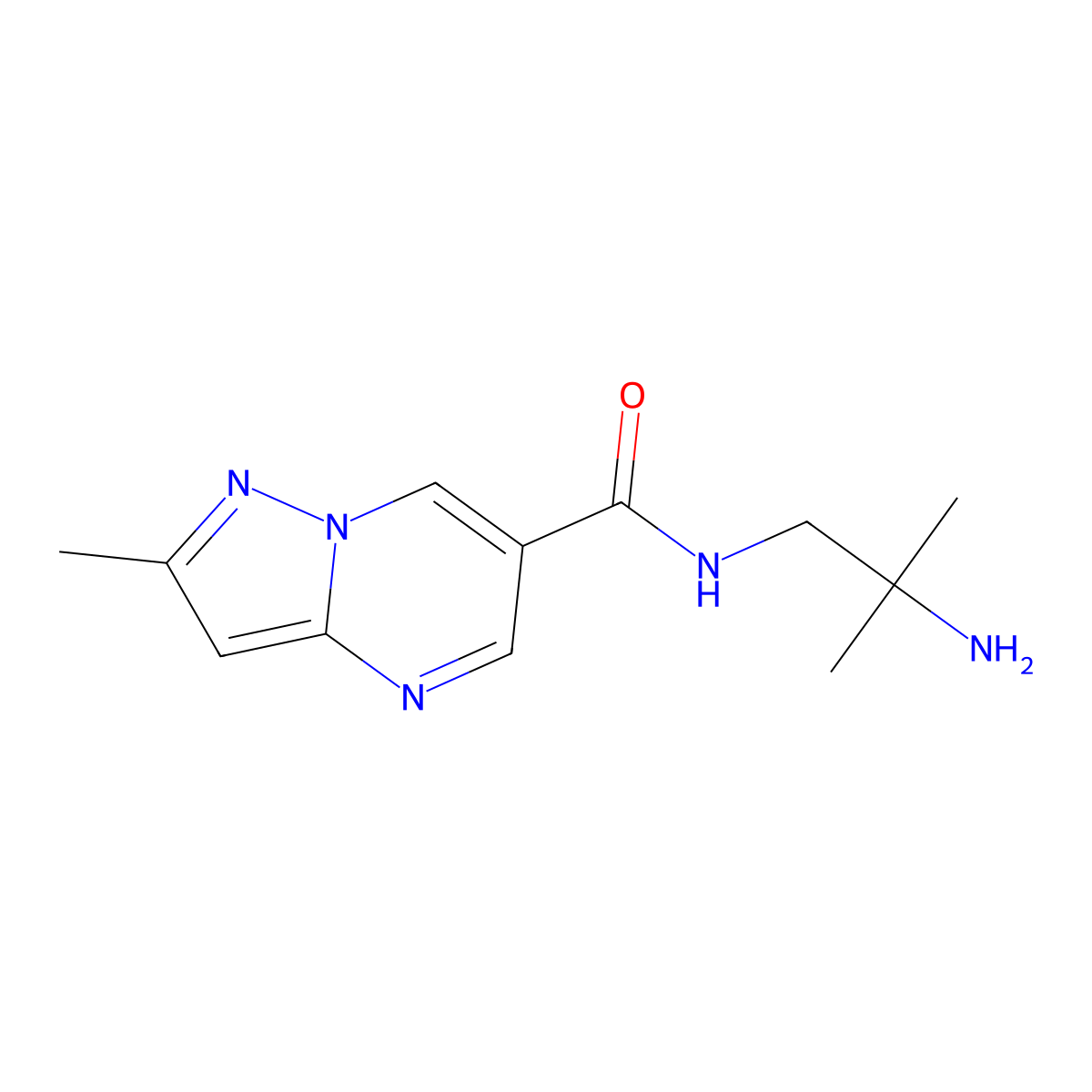 N-(2-amino-2-methylpropyl)-2-methylpyrazolo[1,5-a]pyrimidine-6-carboxamide molecular structure, CAS 739365-56-1