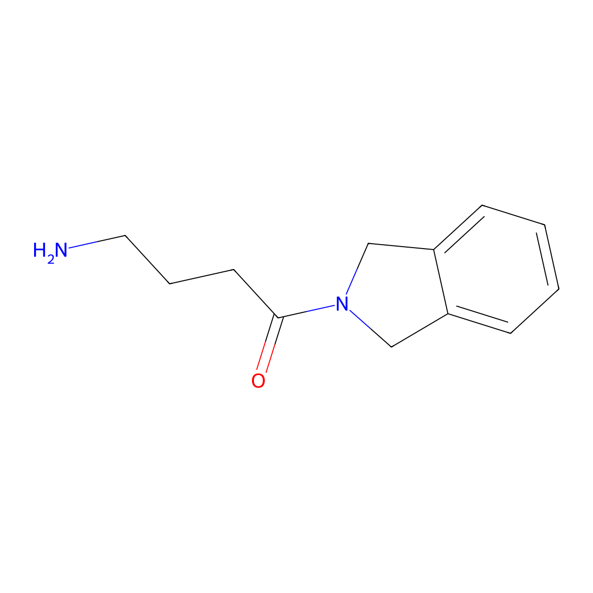 4-Amino-1-(2,3-dihydro-1H-isoindol-2-yl)butan-1-one molecular structure, CAS 739365-62-9