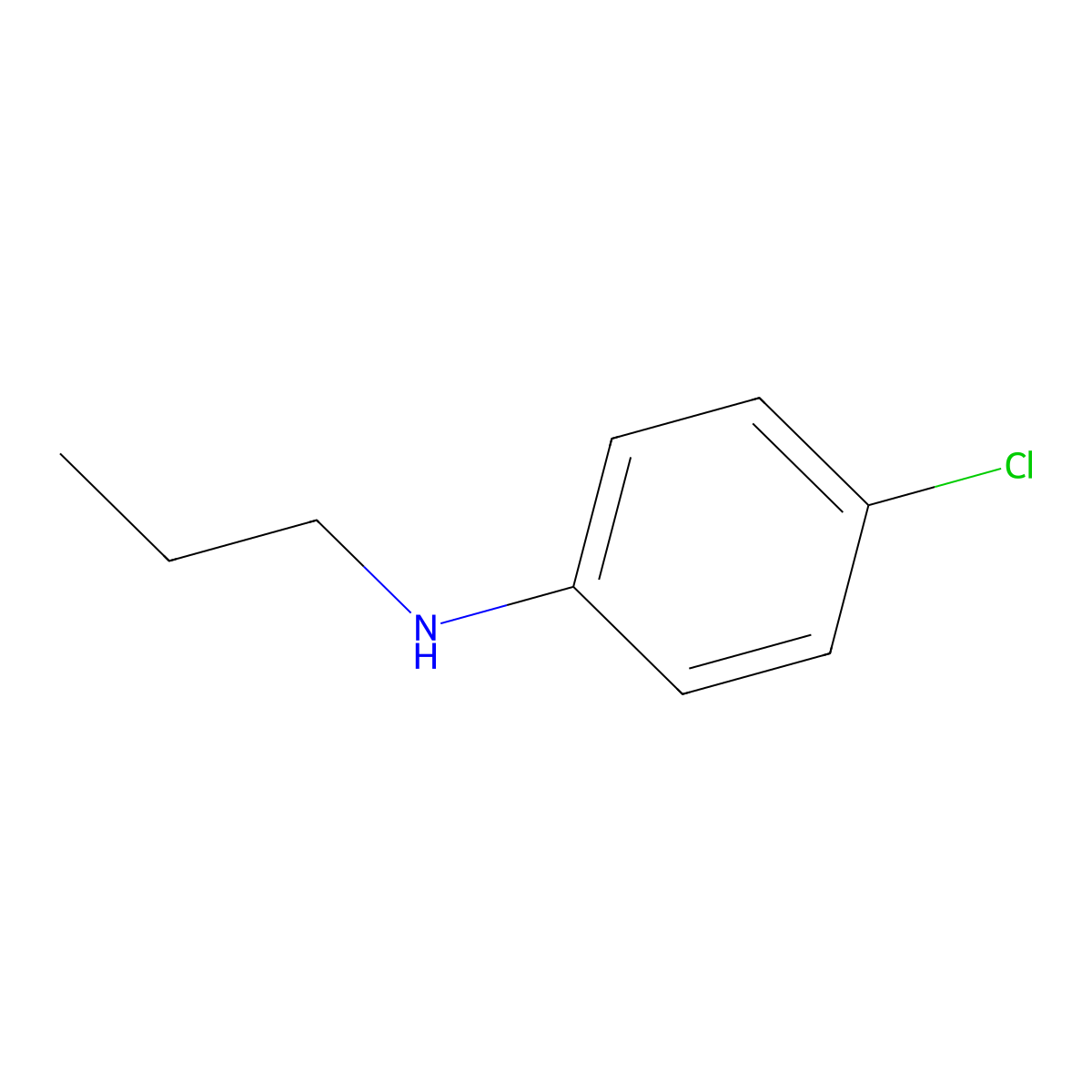 4-chloro-N-propylaniline molecular structure, CAS 73938-86-0