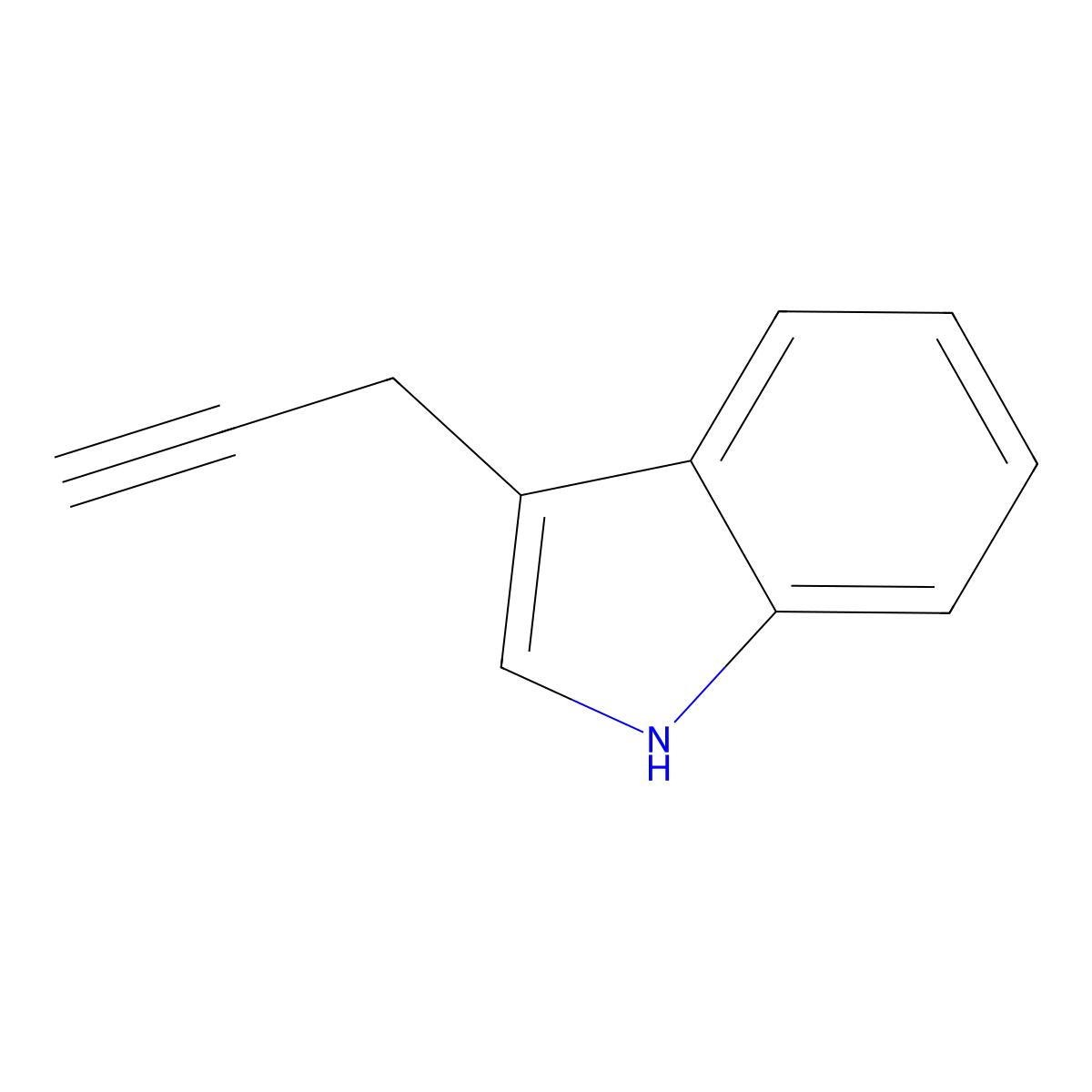 3-(Prop-2-YN-1-YL)-1H-indole molecular structure, CAS 7394-63-0