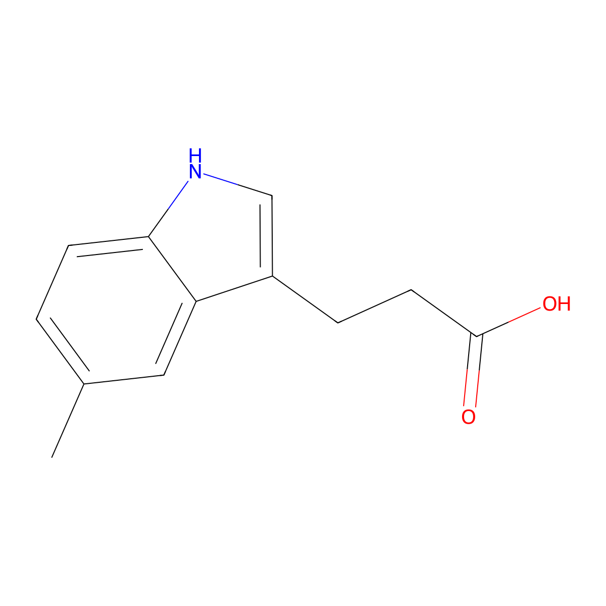 5-Methyl-1H-indole-3-propanoic acid molecular structure, CAS 7394-79-8