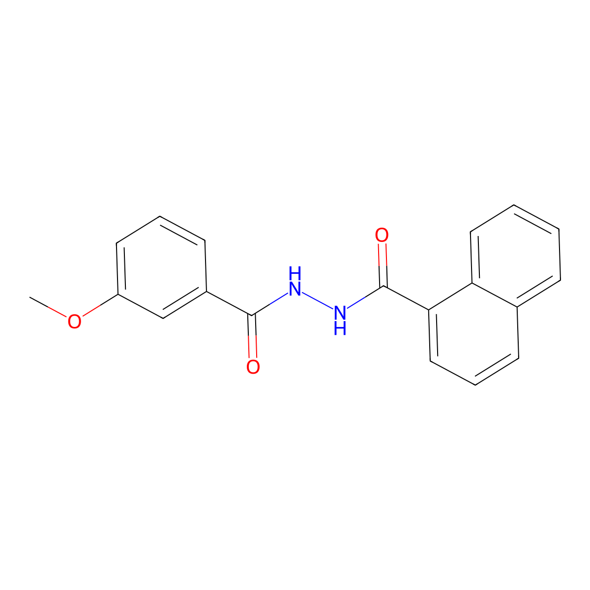 1-Naphthalenecarboxylic acid, 2-(3-methoxybenzoyl)hydrazide molecular structure, CAS 73941-12-5