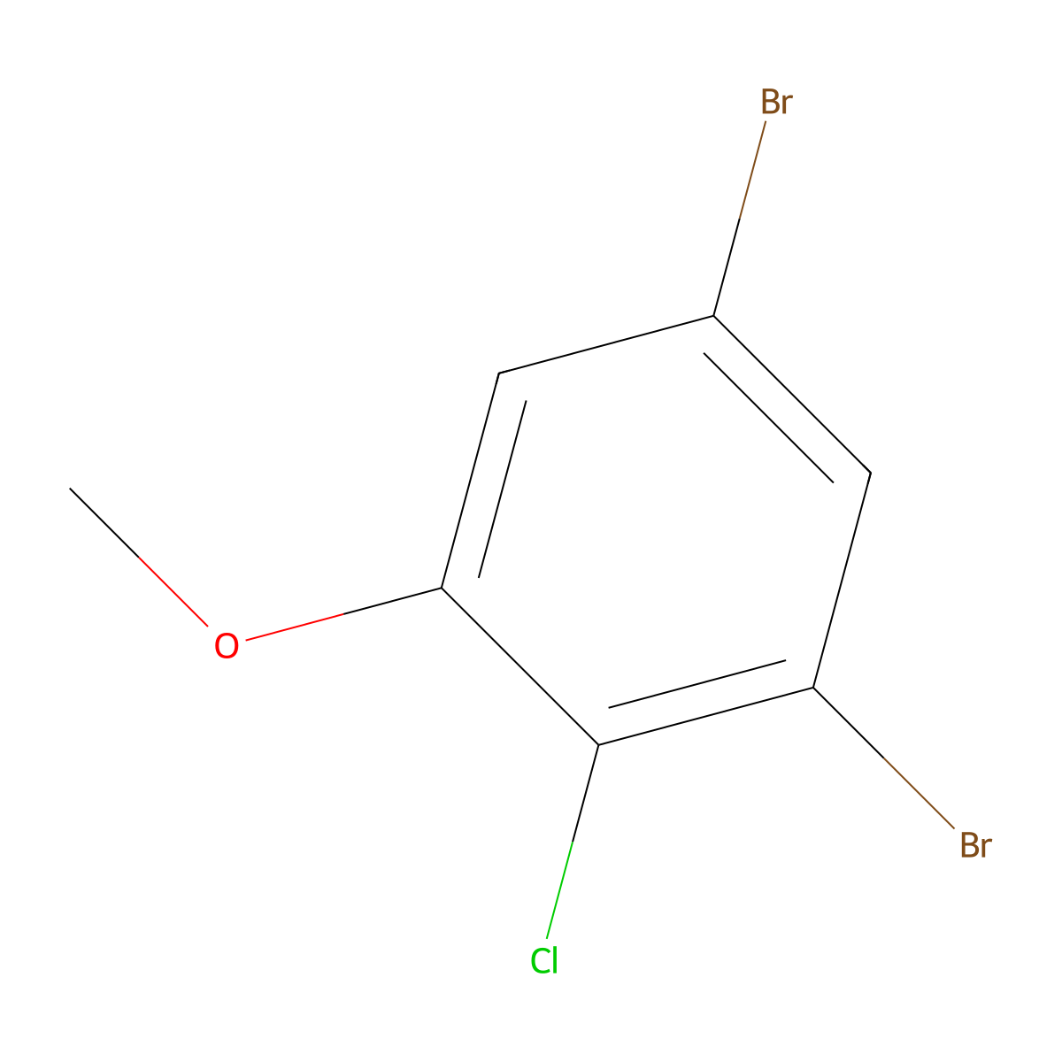 1,5-Dibromo-2-chloro-3-methoxybenzene molecular structure, CAS 73941-68-1