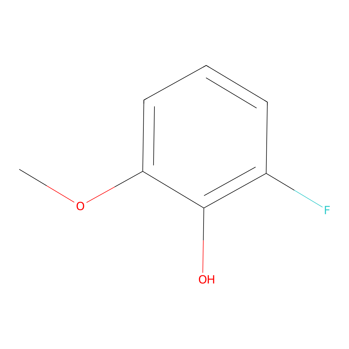 2-Fluoro-6-methoxyphenol molecular structure, CAS 73943-41-6