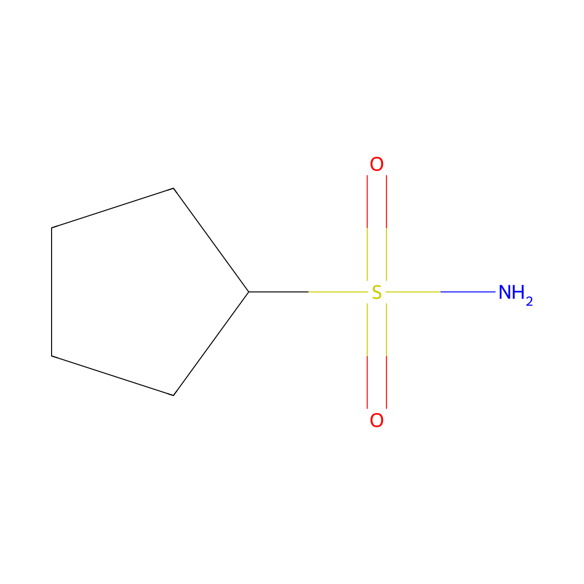 Cyclopentanesulfonamide molecular structure, CAS 73945-39-8