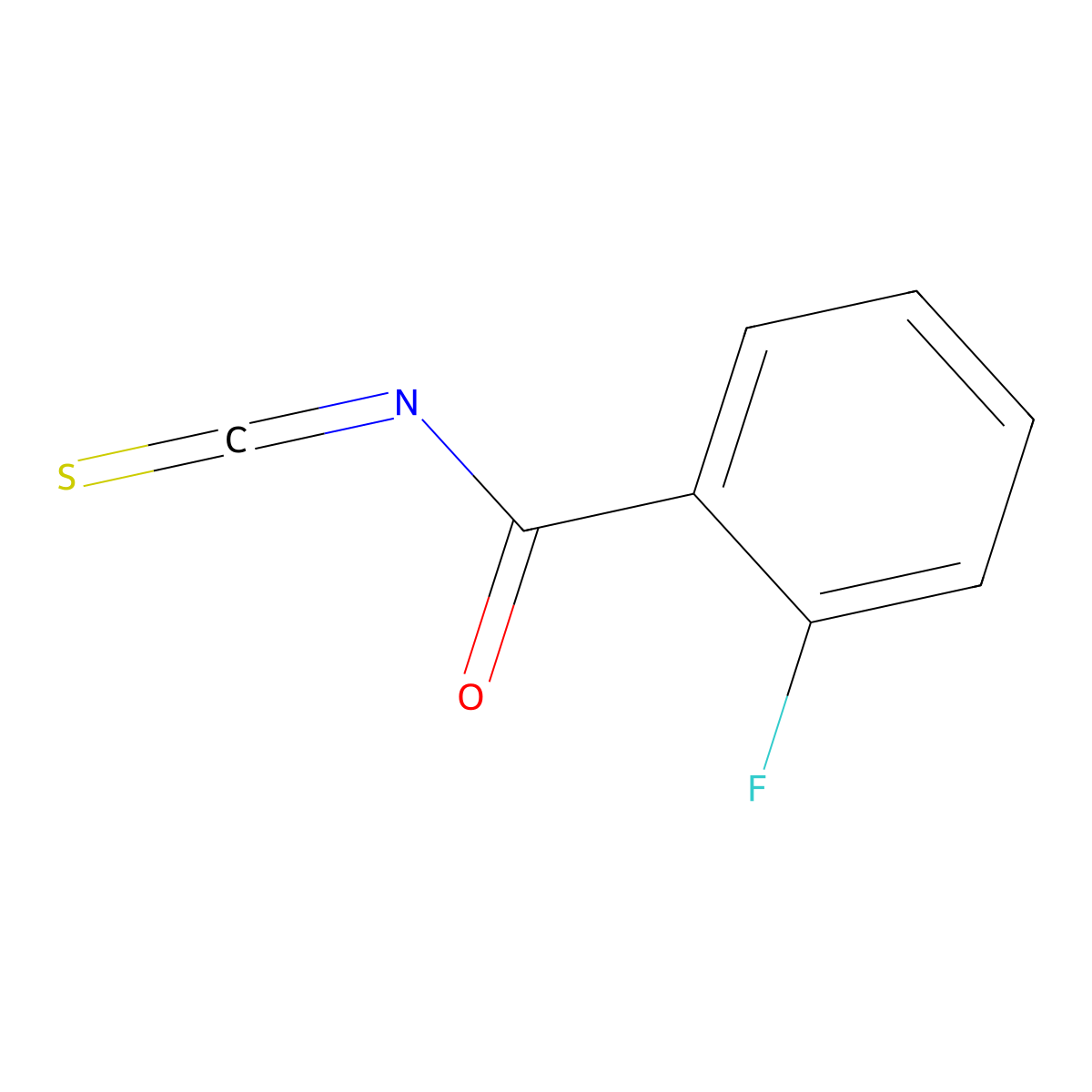 2-Fluorobenzoyl isothiocyanate molecular structure, CAS 73945-65-0