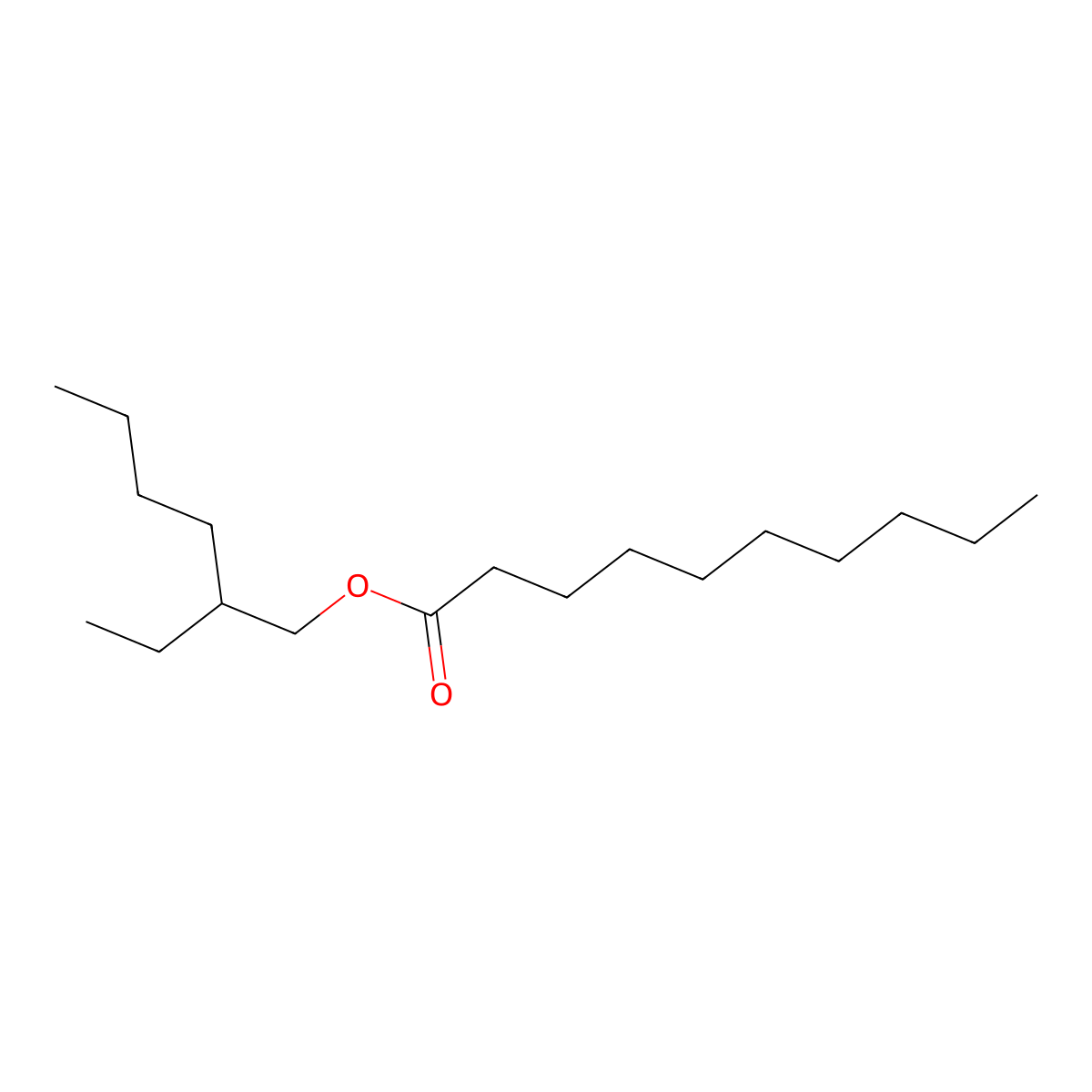 2-Ethylhexyl caprate molecular structure, CAS 73947-30-5
