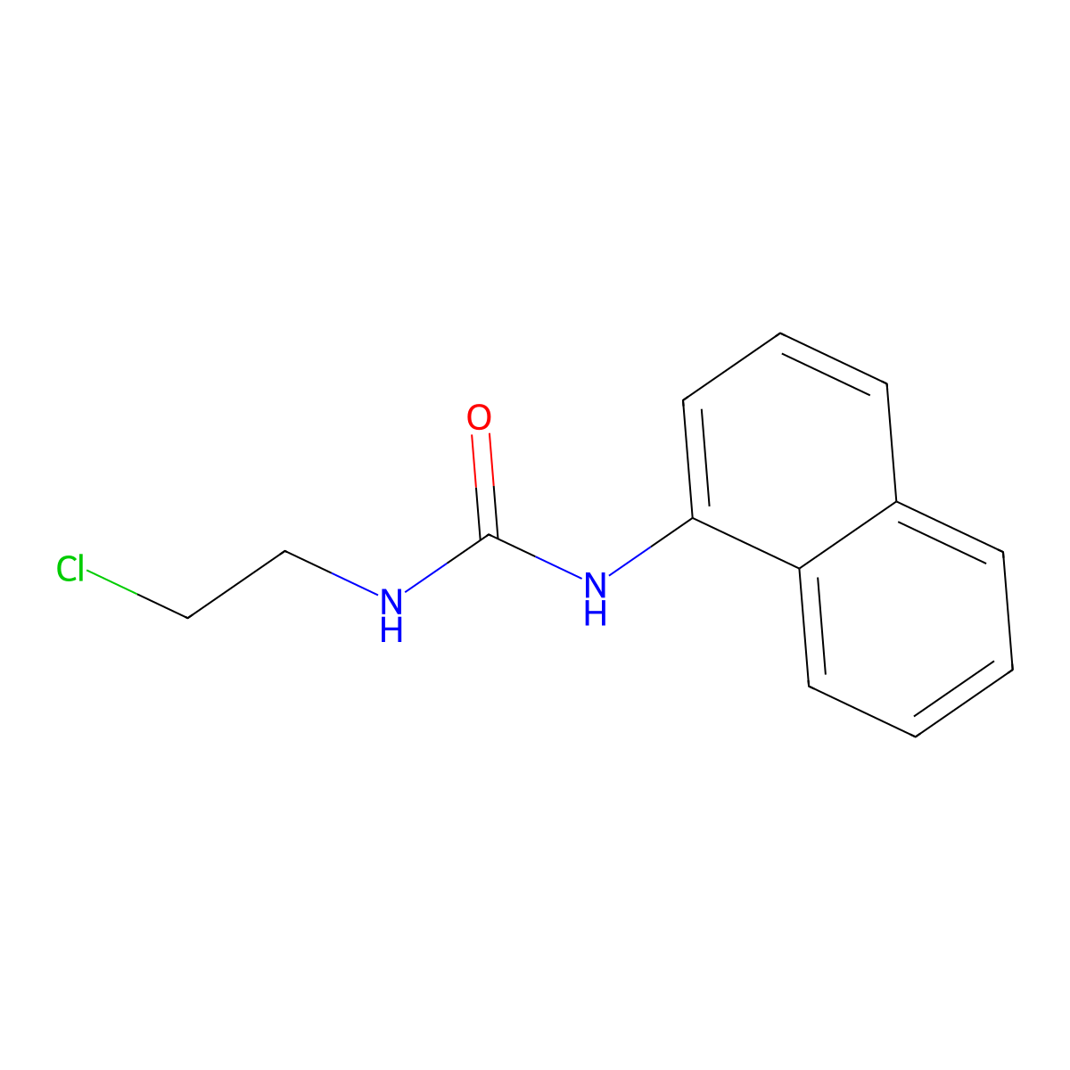 Urea, 1-(2-chloroethyl)-3-(1-naphthyl)- molecular structure, CAS 73953-69-2