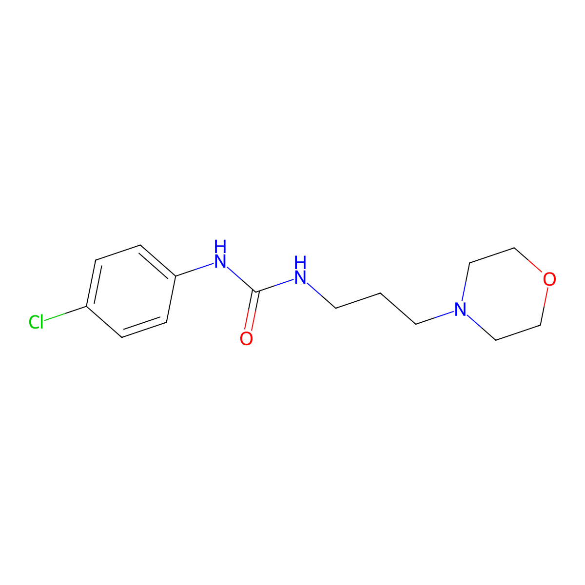Urea, 1-(p-chlorophenyl)-3-(3-morpholinopropyl)- molecular structure, CAS 73953-71-6