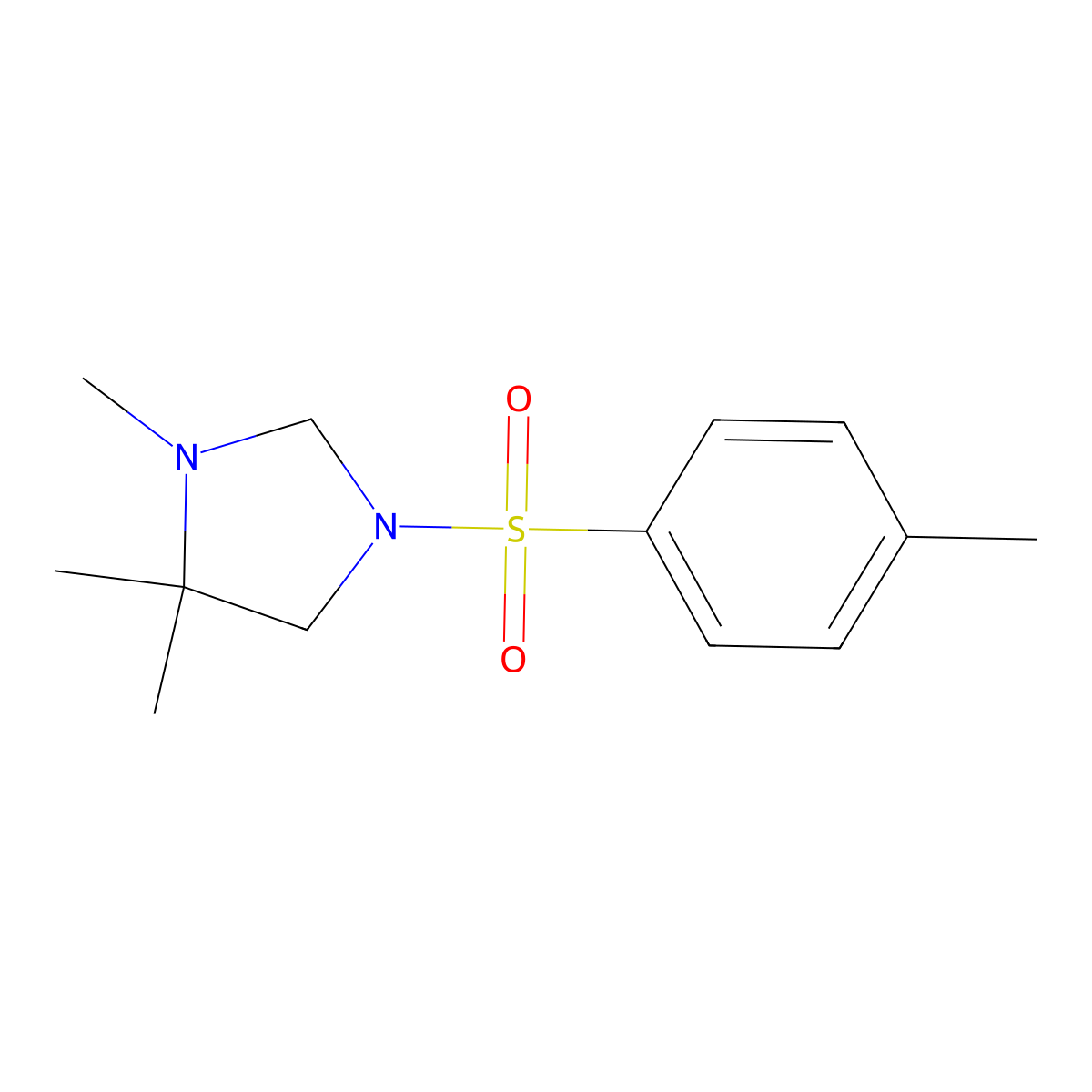 1-(p-Tosyl)-3,4,4-trimethylimidazolidine molecular structure, CAS 73955-61-0