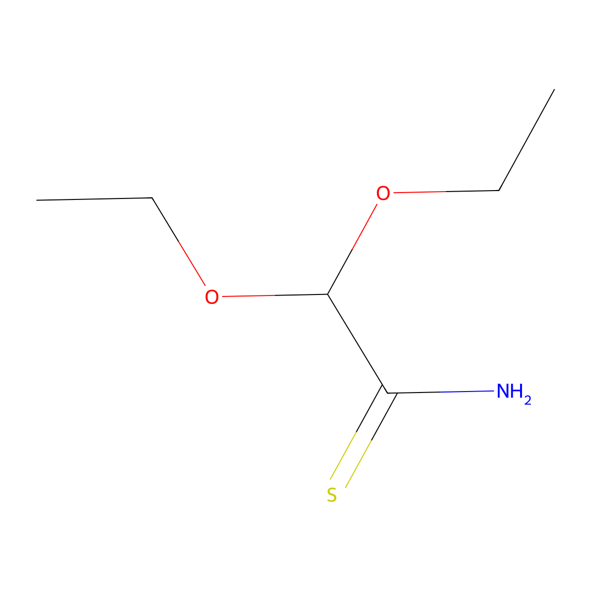 2,2-Diethoxythioacetamide molecular structure, CAS 73956-15-7