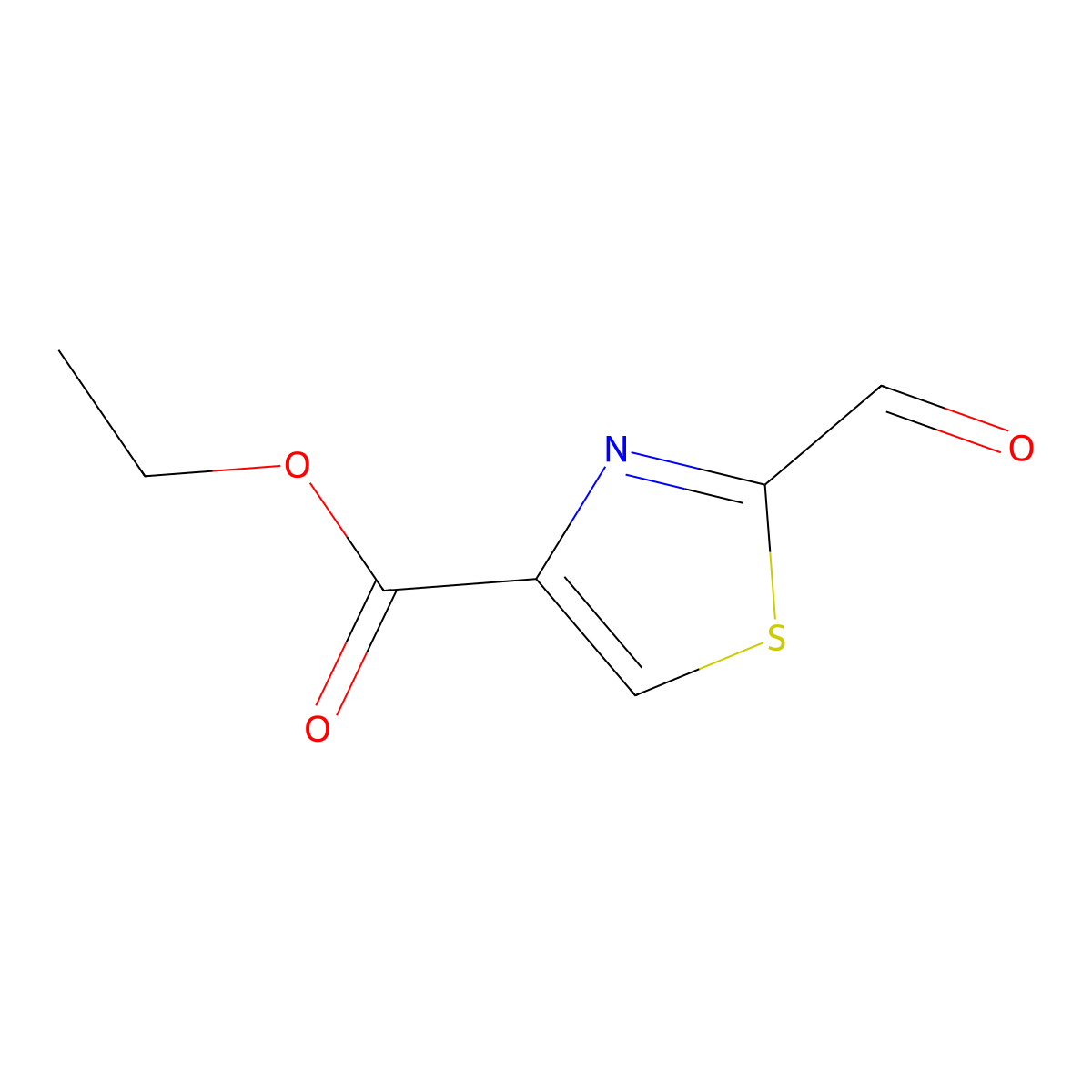 Ethyl 2-formyl-1,3-thiazole-4-carboxylate molecular structure, CAS 73956-17-9