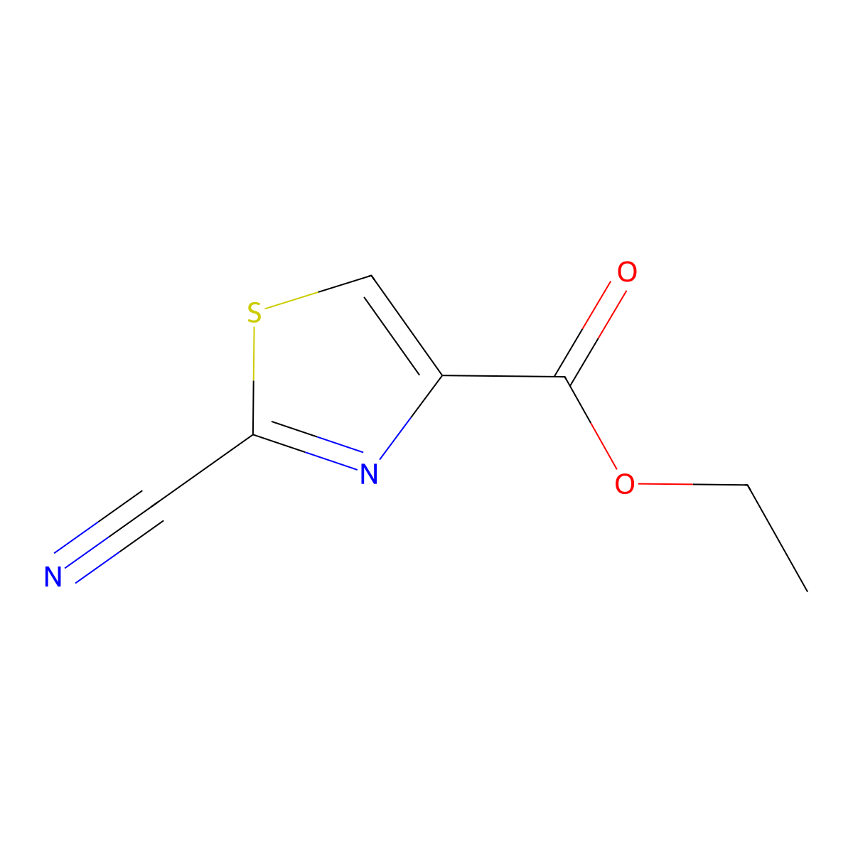 Ethyl 2-cyanothiazole-4-carboxylate molecular structure, CAS 73956-19-1