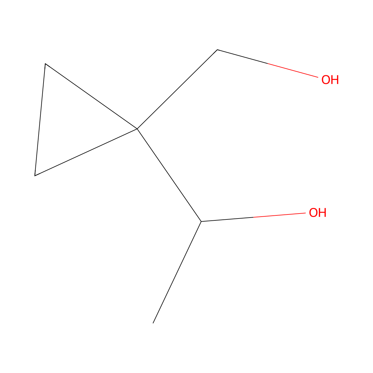 1-[1-(Hydroxymethyl)cyclopropyl]ethanol molecular structure, CAS 73959-42-9