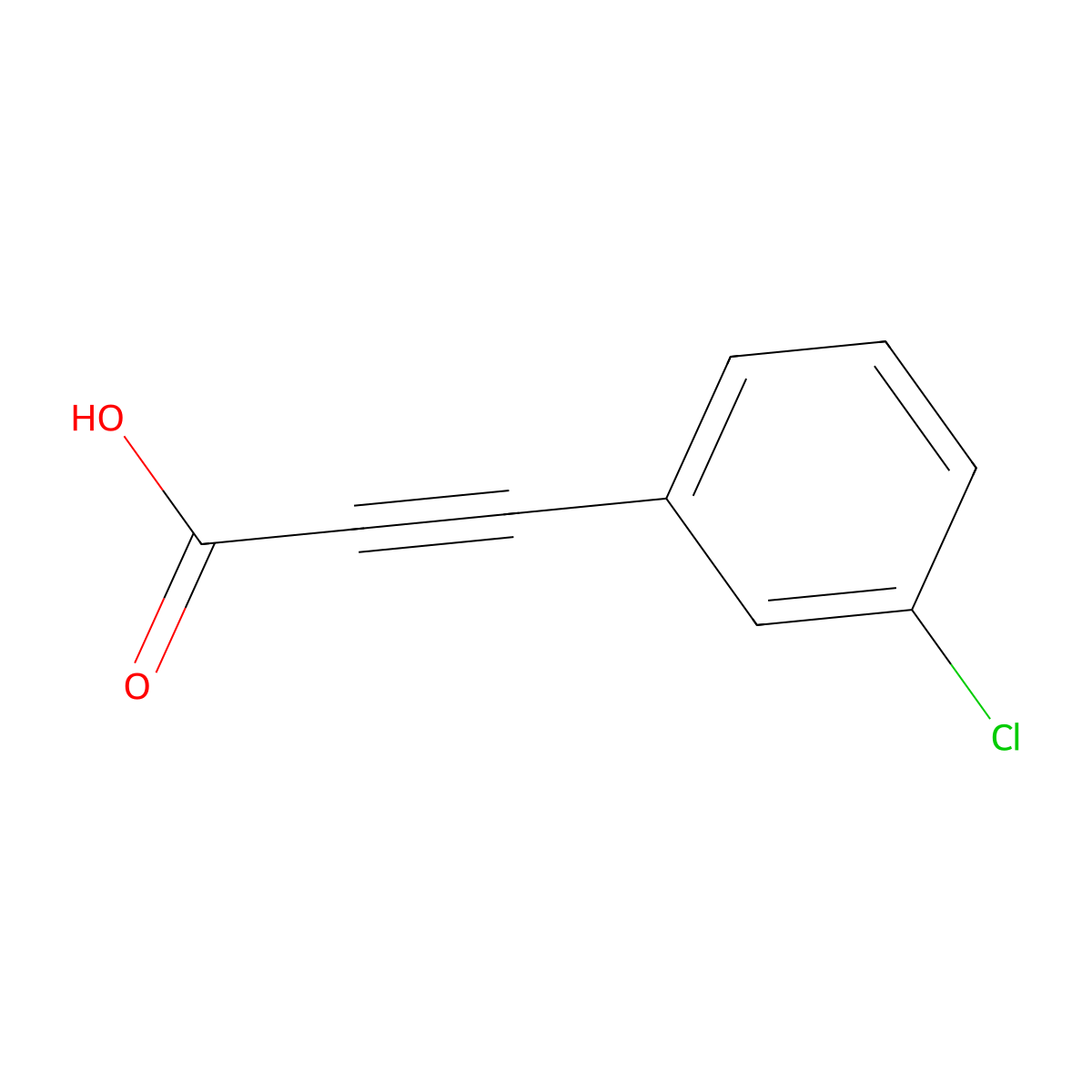 3-(3-Chlorophenyl)-2-propynoic acid molecular structure, CAS 7396-28-3