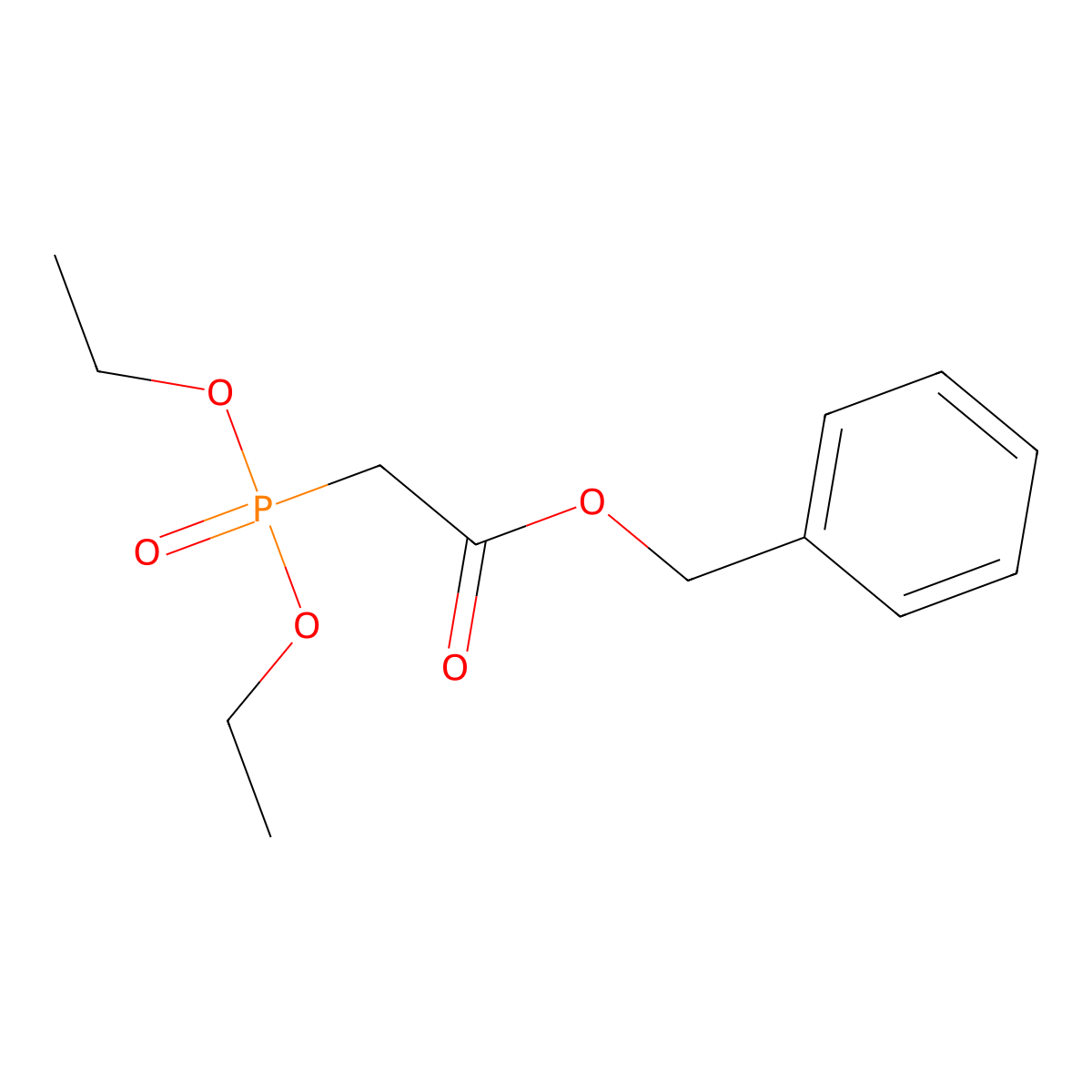 Benzyl (diethoxyphosphoryl)acetate molecular structure, CAS 7396-44-3