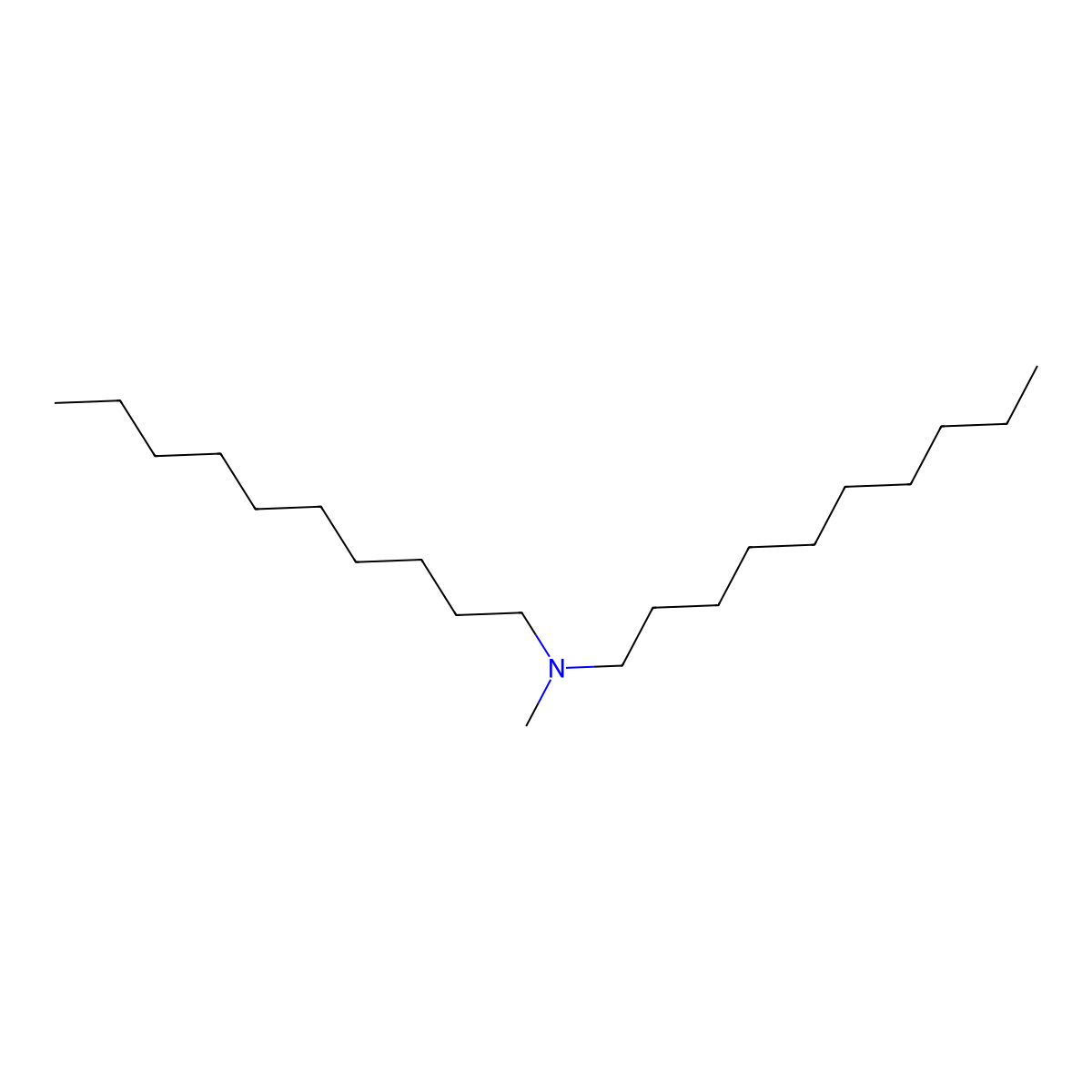 1-Decanamine, N-decyl-N-methyl- molecular structure, CAS 7396-58-9