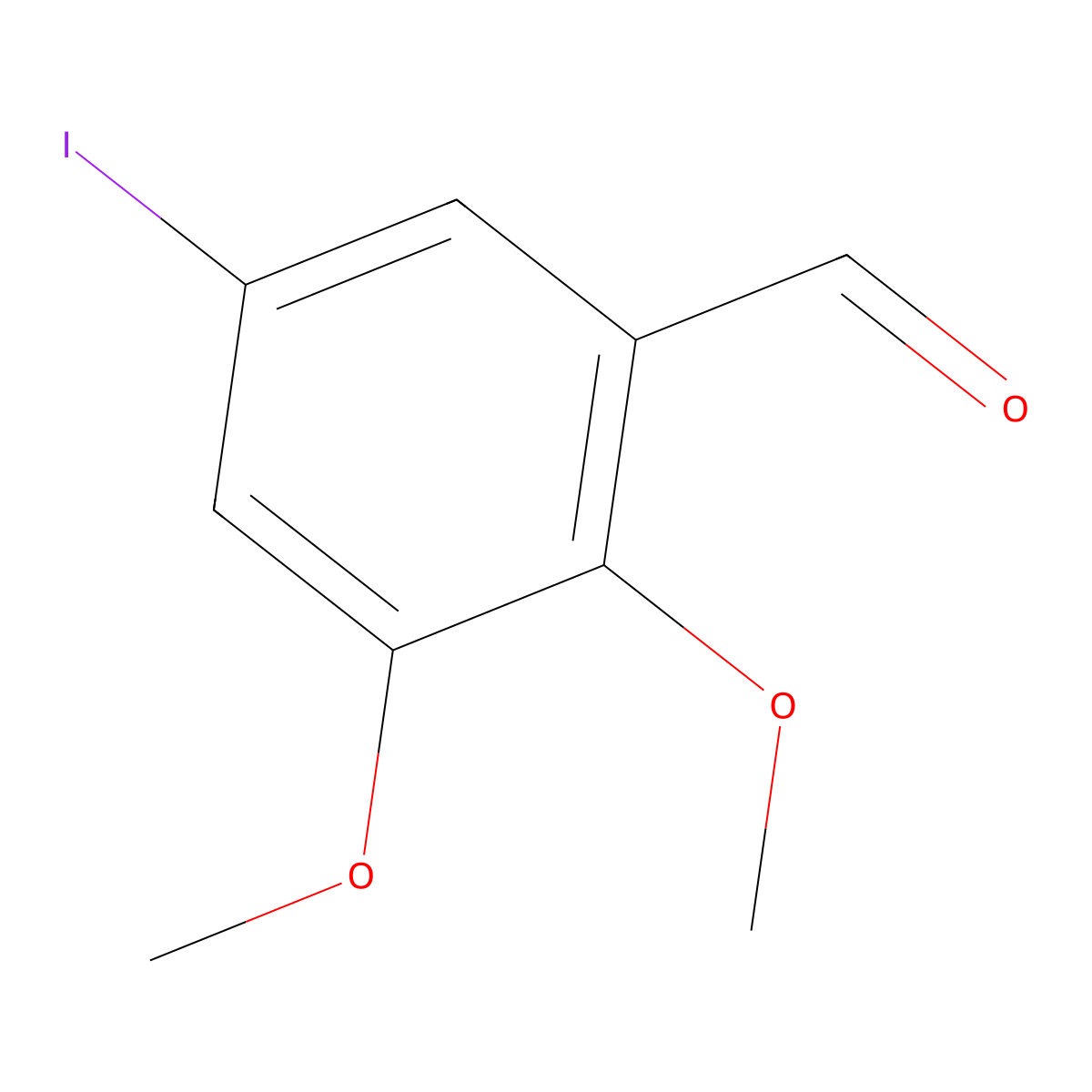 5-Iodo-2,3-dimethoxybenzaldehyde molecular structure, CAS 7396-66-9