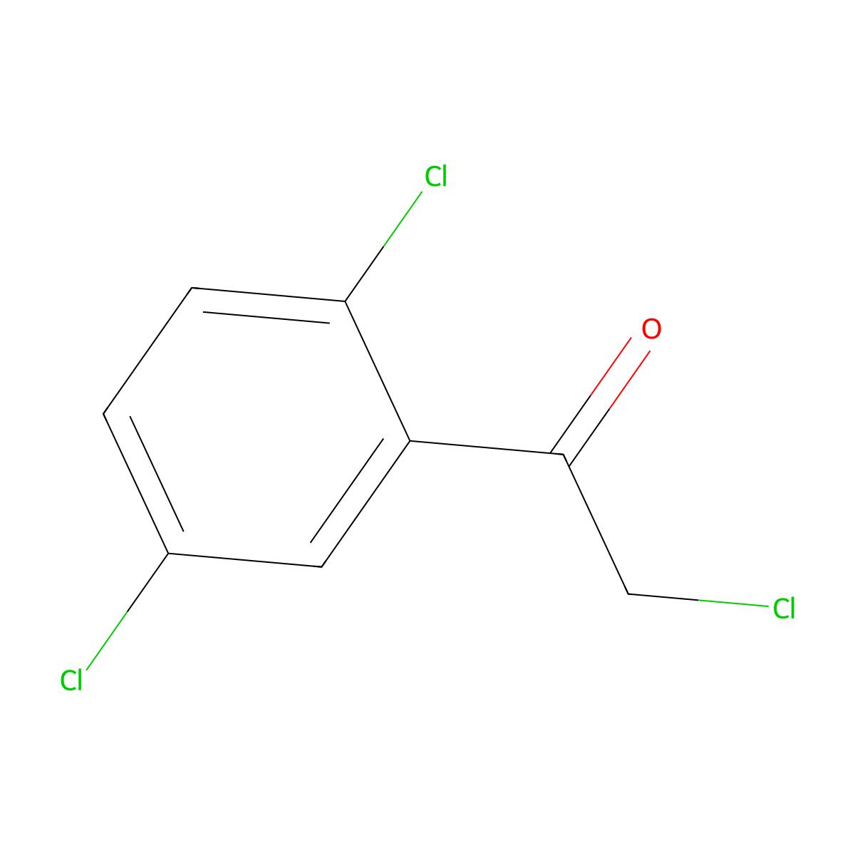 2-Chloro-1-(2,5-dichlorophenyl)ethanone molecular structure, CAS 7396-79-4