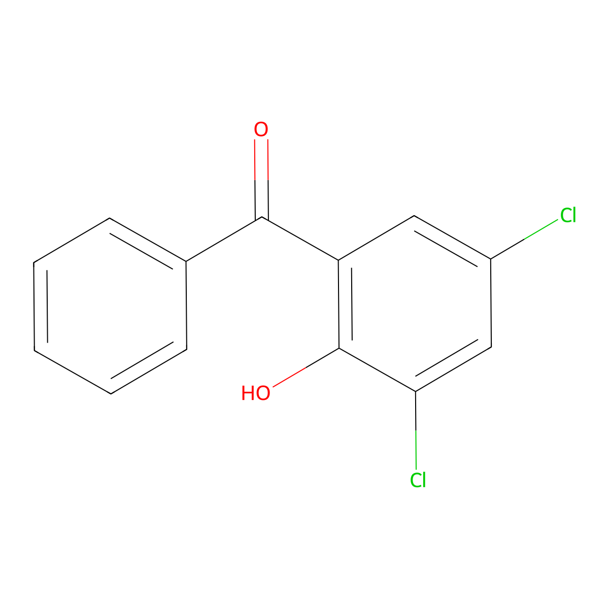(3,5-Dichloro-2-hydroxyphenyl)(phenyl)methanone molecular structure, CAS 7396-92-1