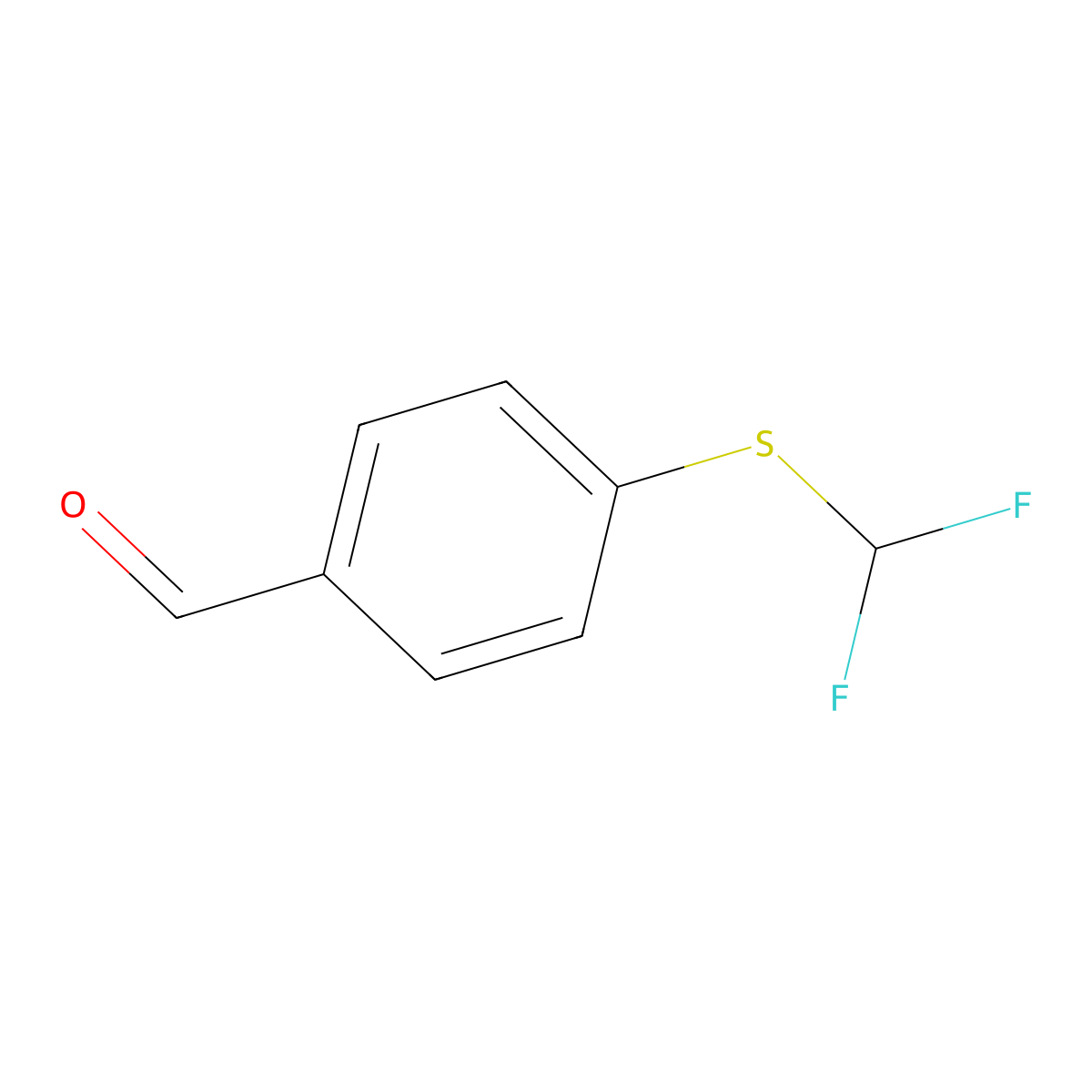 4-[(Difluoromethyl)sulfanyl]benzaldehyde molecular structure, CAS 73960-05-1