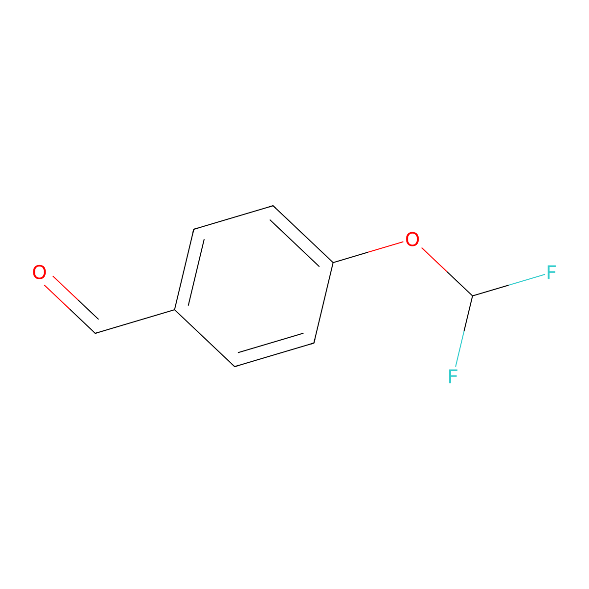 p-(Difluoromethoxy)benzaldehyde molecular structure, CAS 73960-07-3