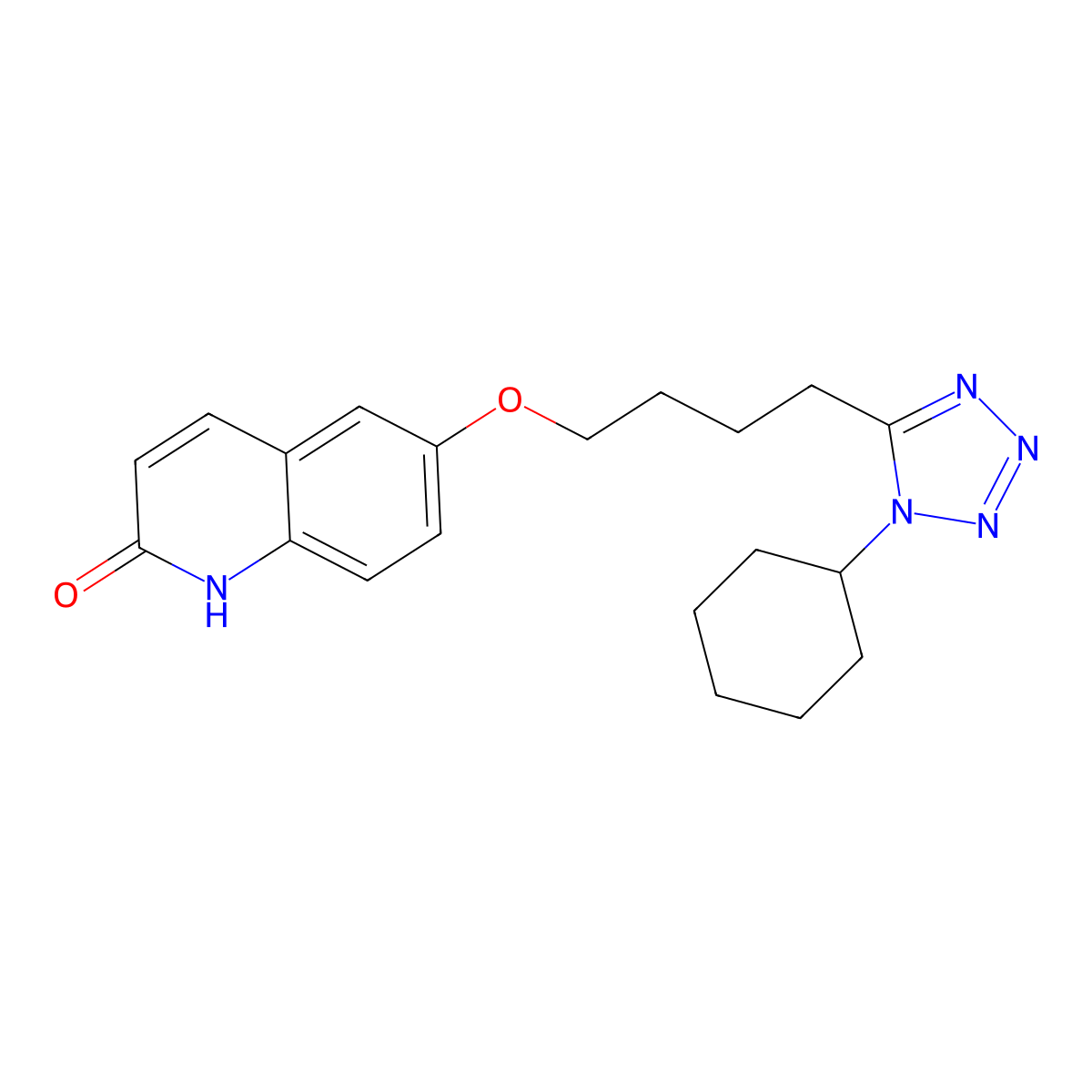 3,4-Dehydrocilostazol molecular structure, CAS 73963-62-9