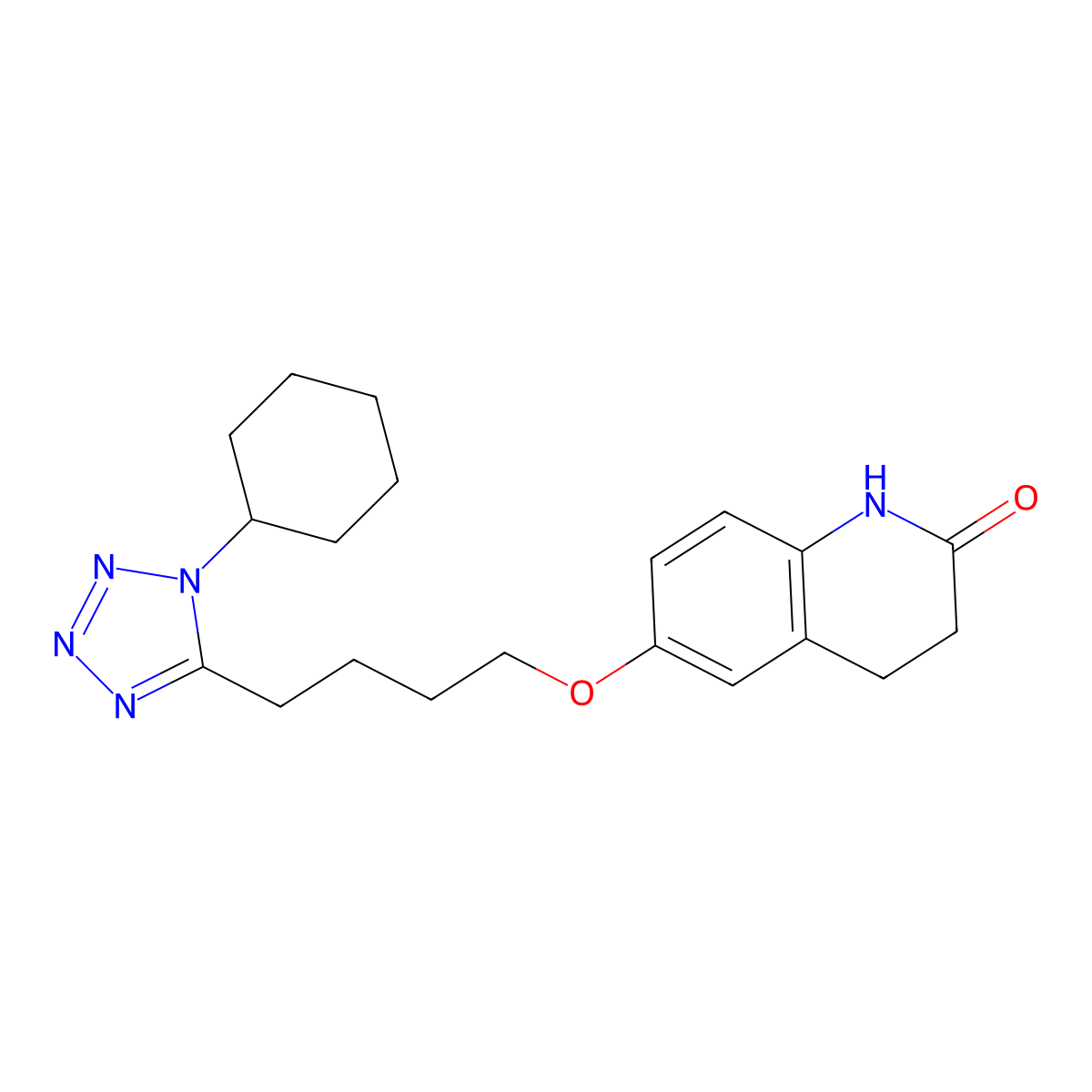 Cilostazol molecular structure, CAS 73963-72-1