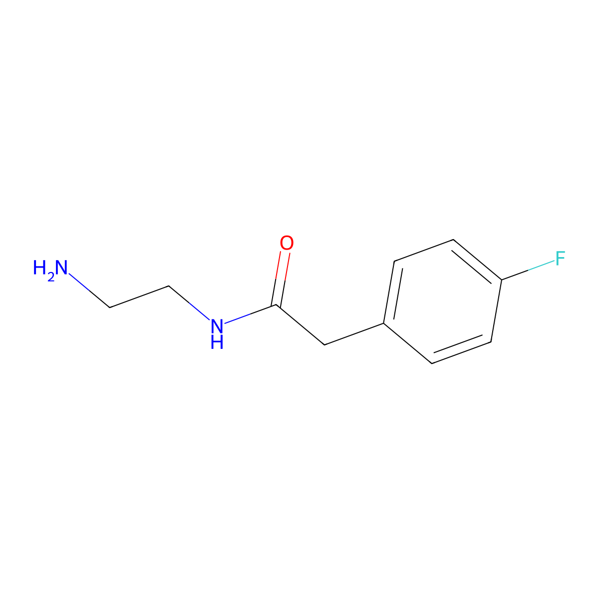 N-(2-aminoethyl)-2-(4-fluorophenyl)acetamide molecular structure, CAS 73965-91-0