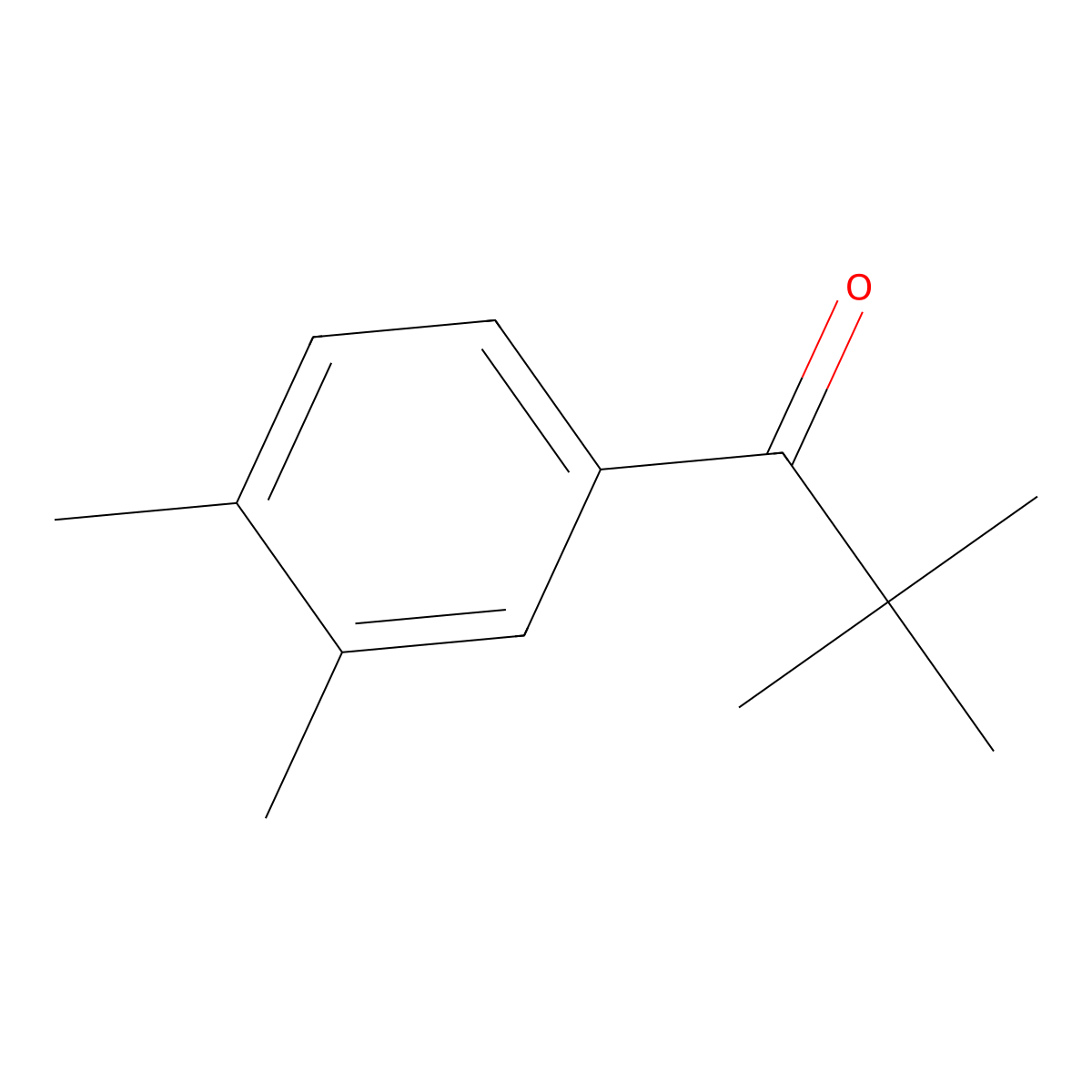 1-(3,4-Dimethylphenyl)-2,2-dimethylpropan-1-one molecular structure, CAS 7397-00-4