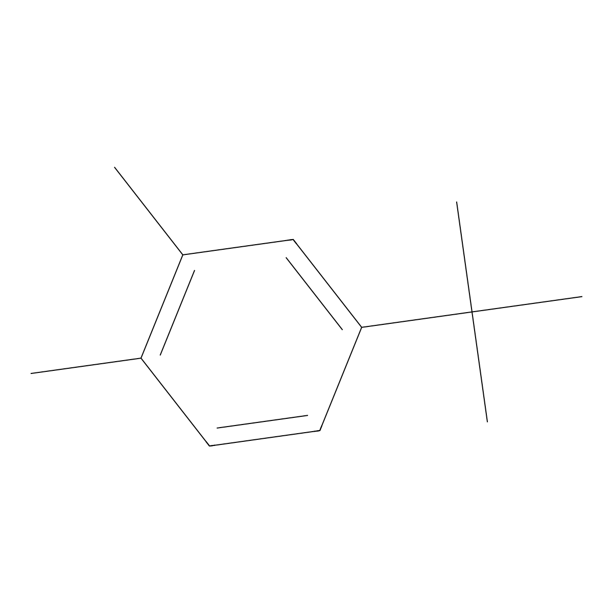 Benzene, 4-(1,1-dimethylethyl)-1,2-dimethyl- molecular structure, CAS 7397-06-0