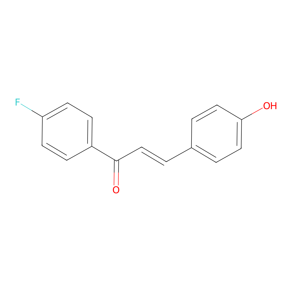 1-(4-Fluorophenyl)-3-(4-hydroxyphenyl)prop-2-en-1-one molecular structure, CAS 7397-22-0