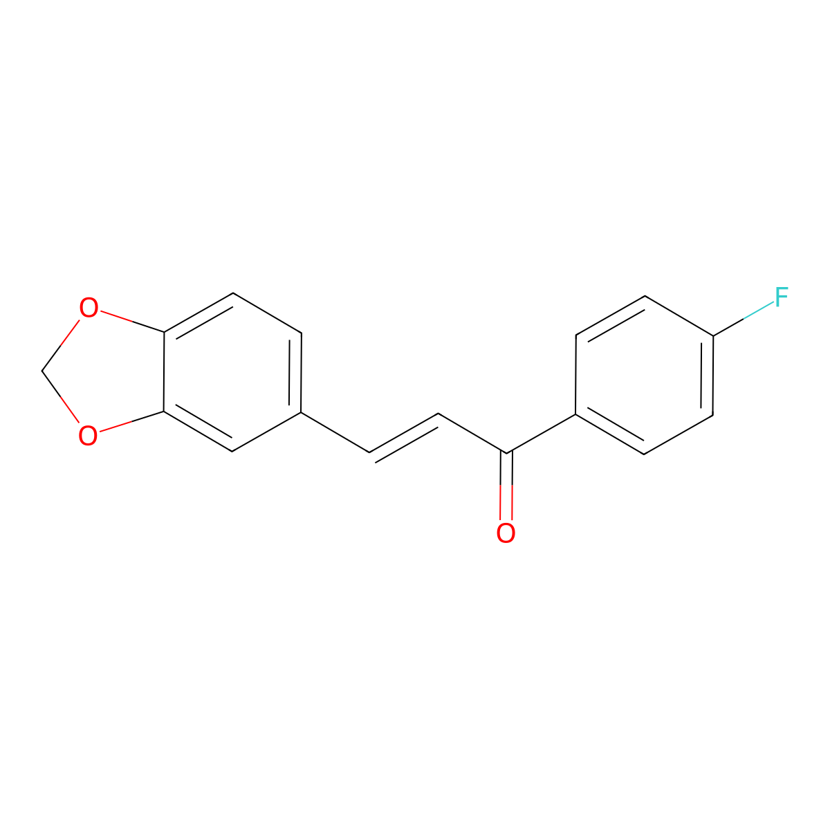 4'-Fluoro-3,4-(methylenedioxy)chalcone molecular structure, CAS 7397-23-1