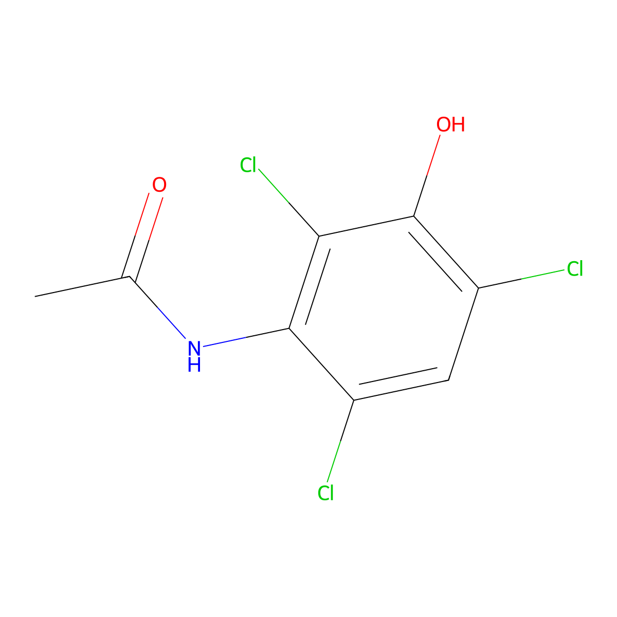N-(2,4,6-trichloro-3-hydroxyphenyl)acetamide molecular structure, CAS 7397-28-6