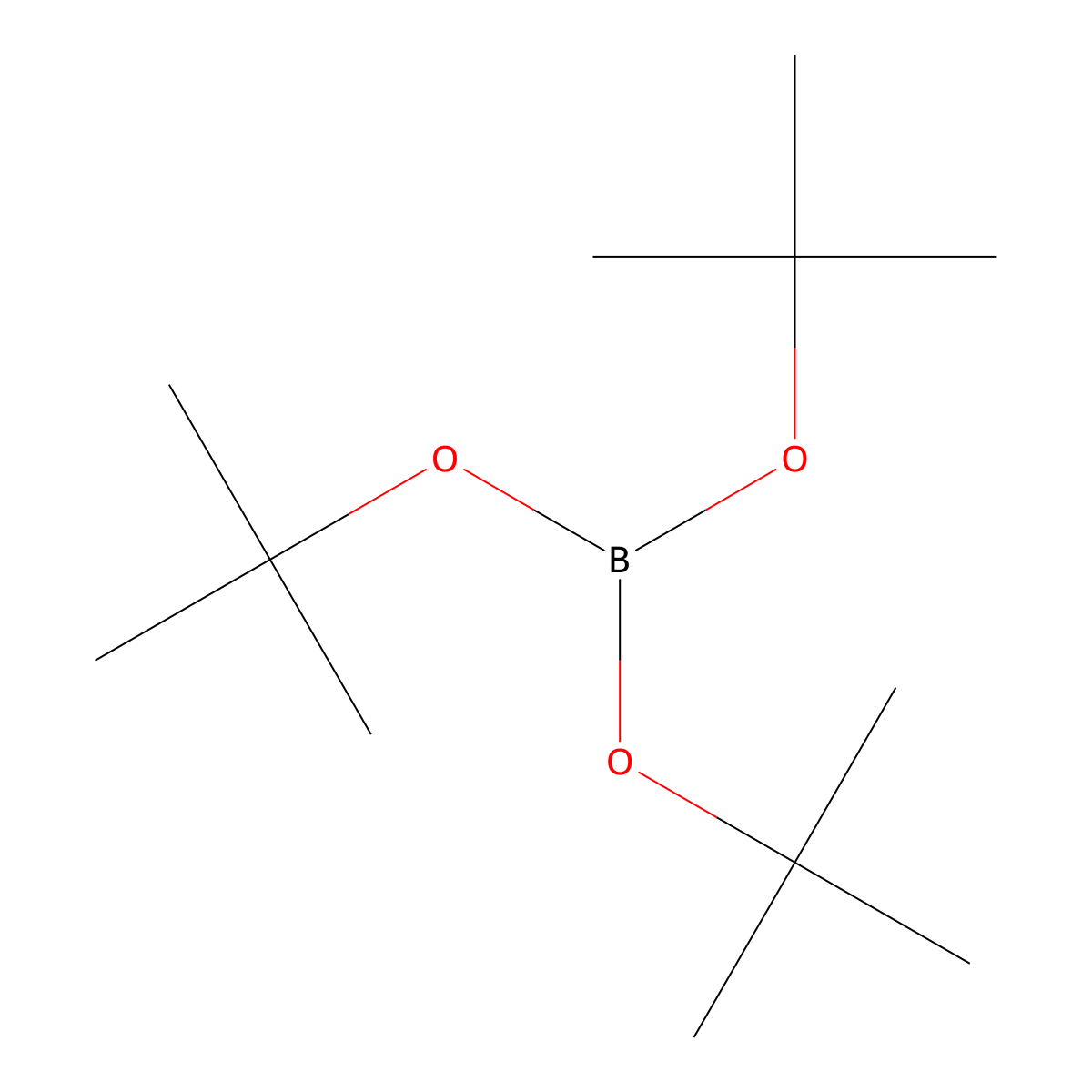 Tri-tert-butyl borate molecular structure, CAS 7397-43-5