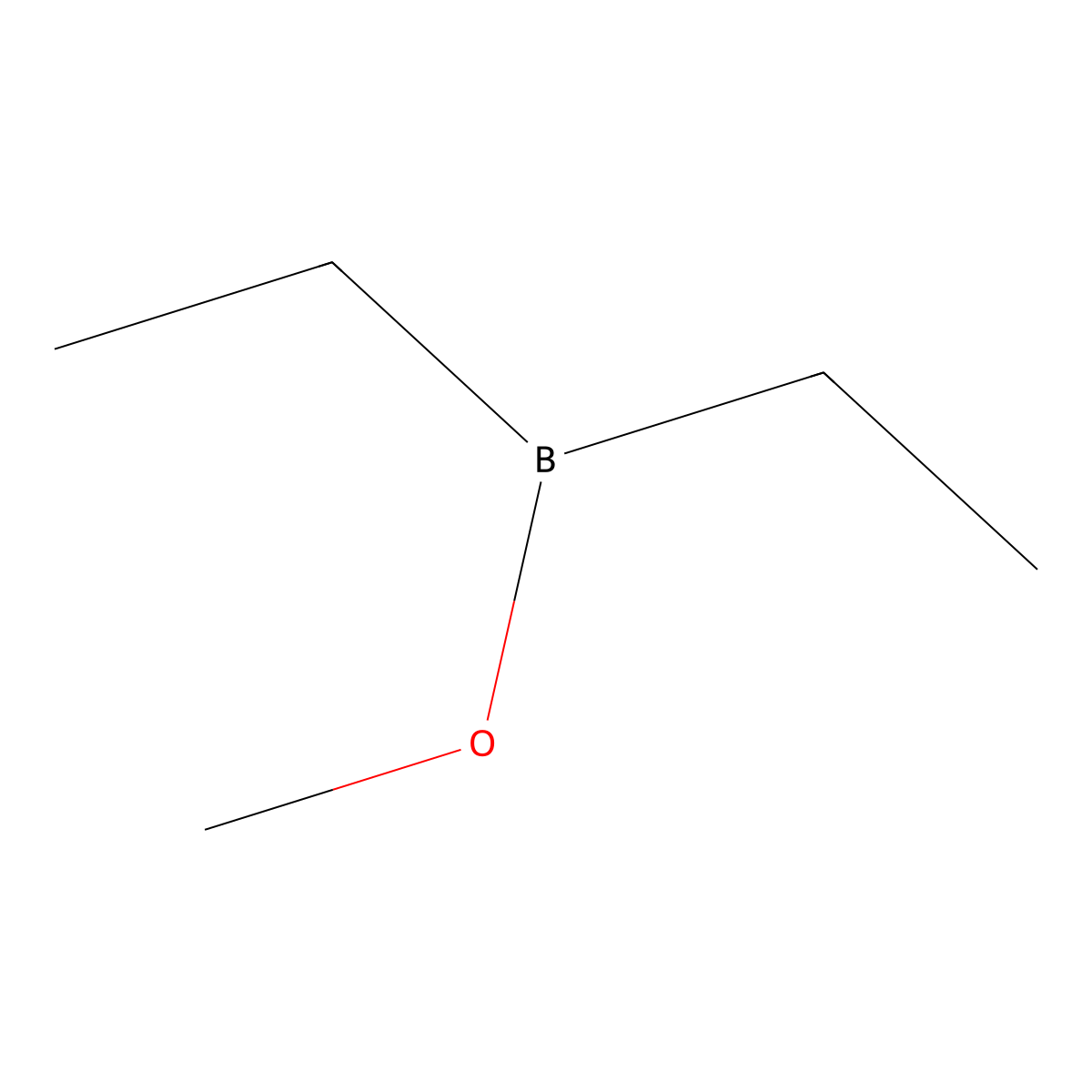 Diethylmethoxyborane molecular structure, CAS 7397-46-8